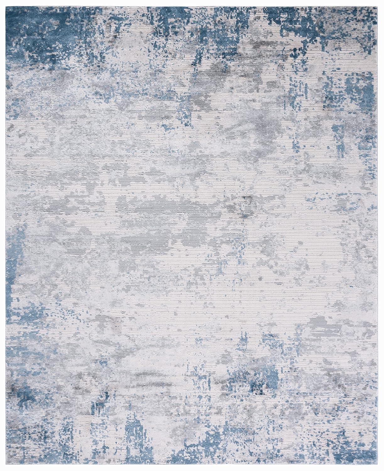 SAFAVIEH Invista Sylvester Abstract Area Rug, Grey/Blue, 9' x 12'