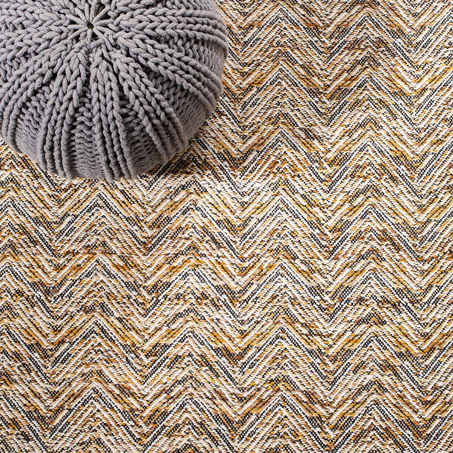 Kilim KLM729 Flat Weave Area Rug - Gold/Black - 5'x8' - Safavieh