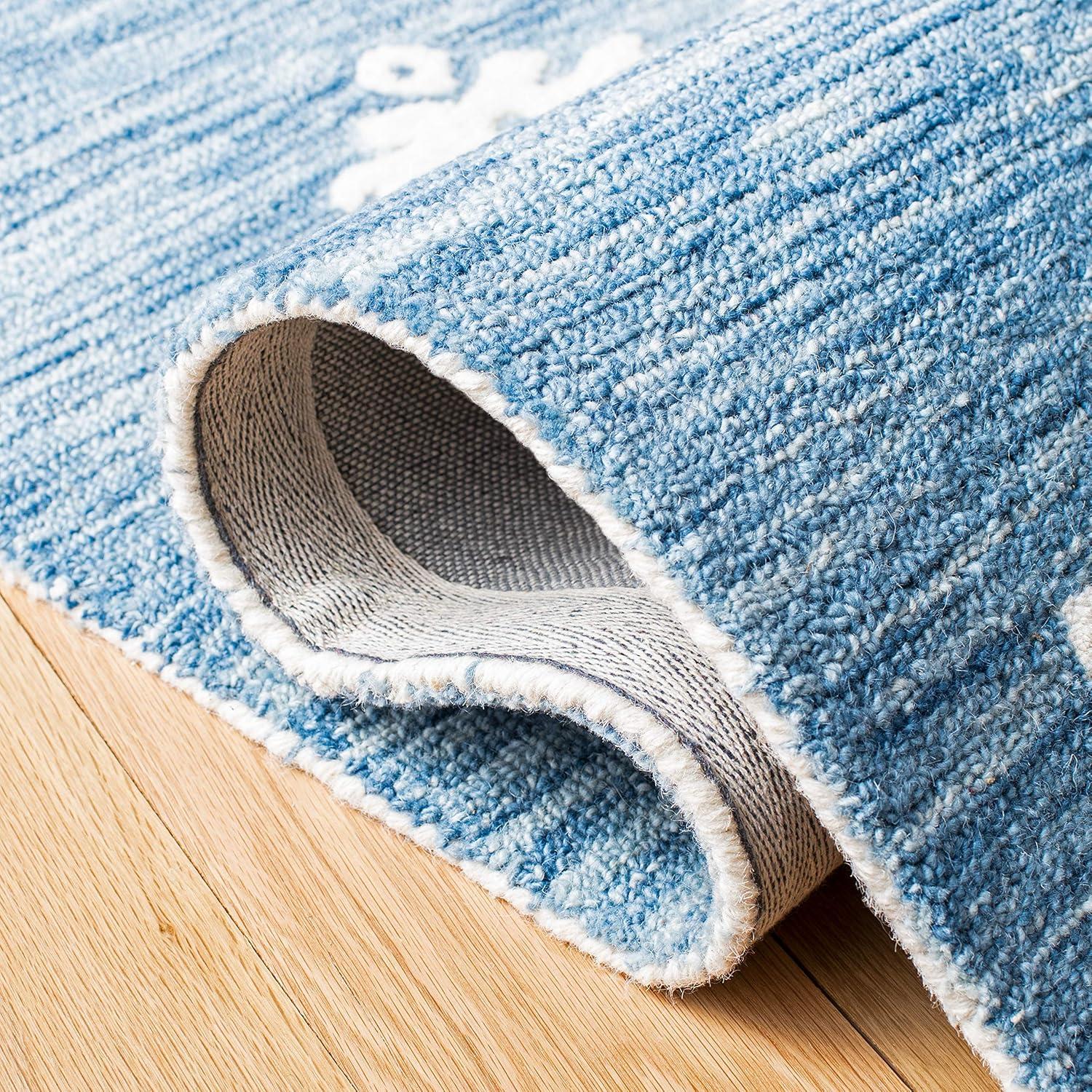 Aspen APN550 Hand Tufted Indoor Runner Rug - Blue/Ivory - 2'3"x9' - Safavieh