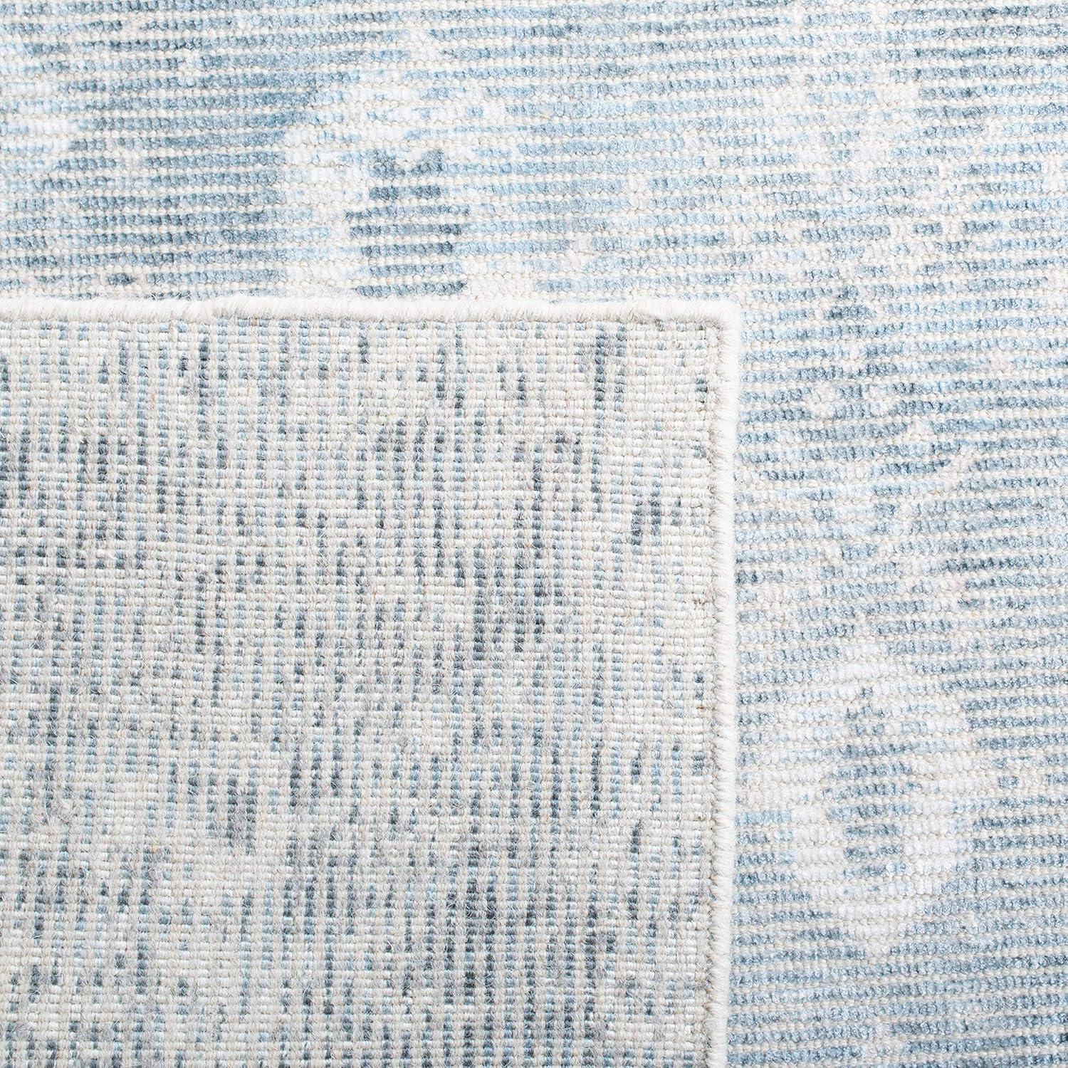 Restoration Vintage RVT708 Hand Loomed Indoor Accent Rug - 3'x5' - Grey/Light Blue - Safavieh