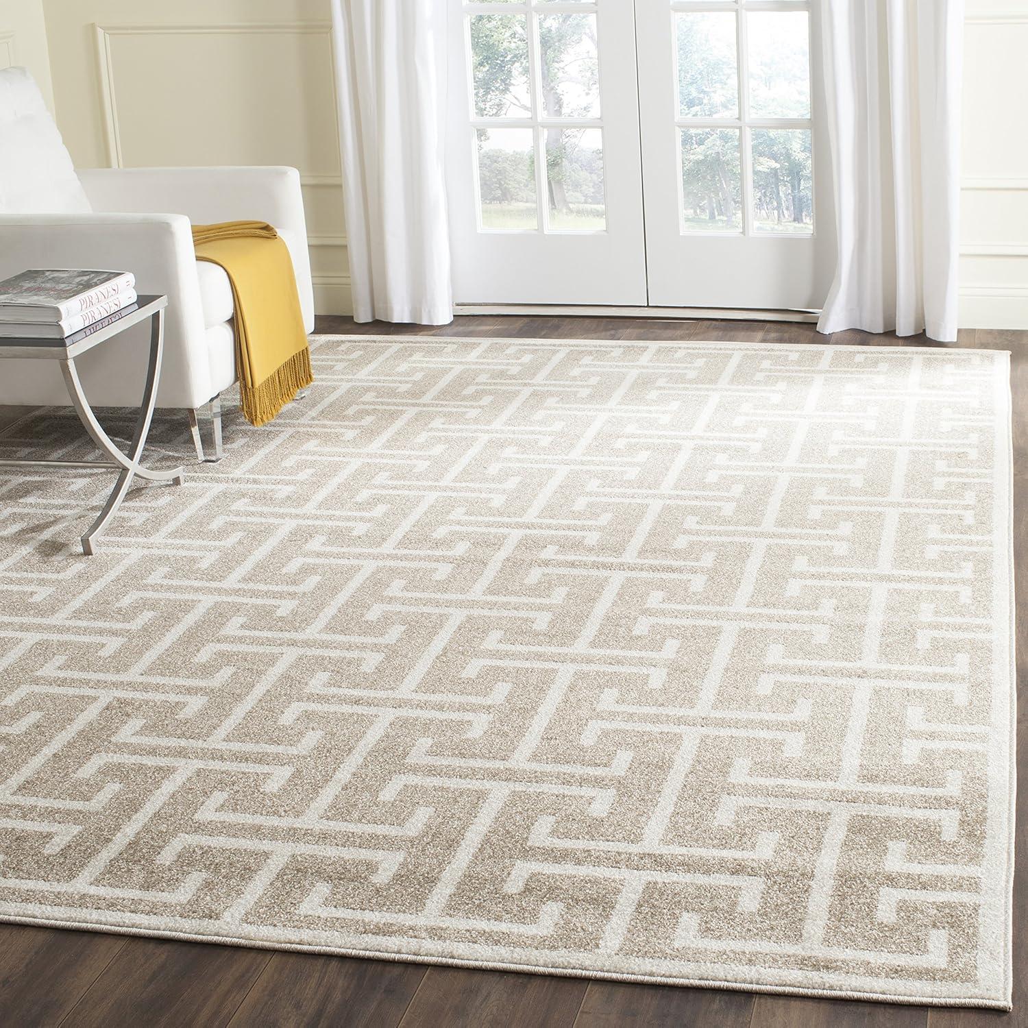 Amherst AMT404 Power Loomed Area Rug - Wheat/Beige - 8'x10' - Safavieh.