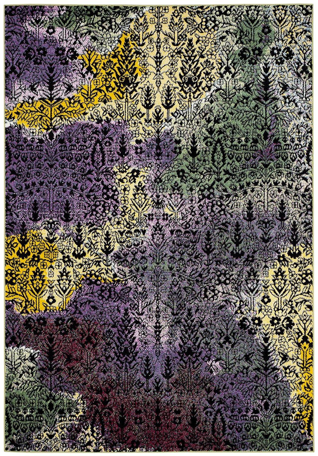 Watercolor WTC673 Power Loomed Indoor Area Rug - Light Yellow/Green - 5'3"x7'6" - Safavieh