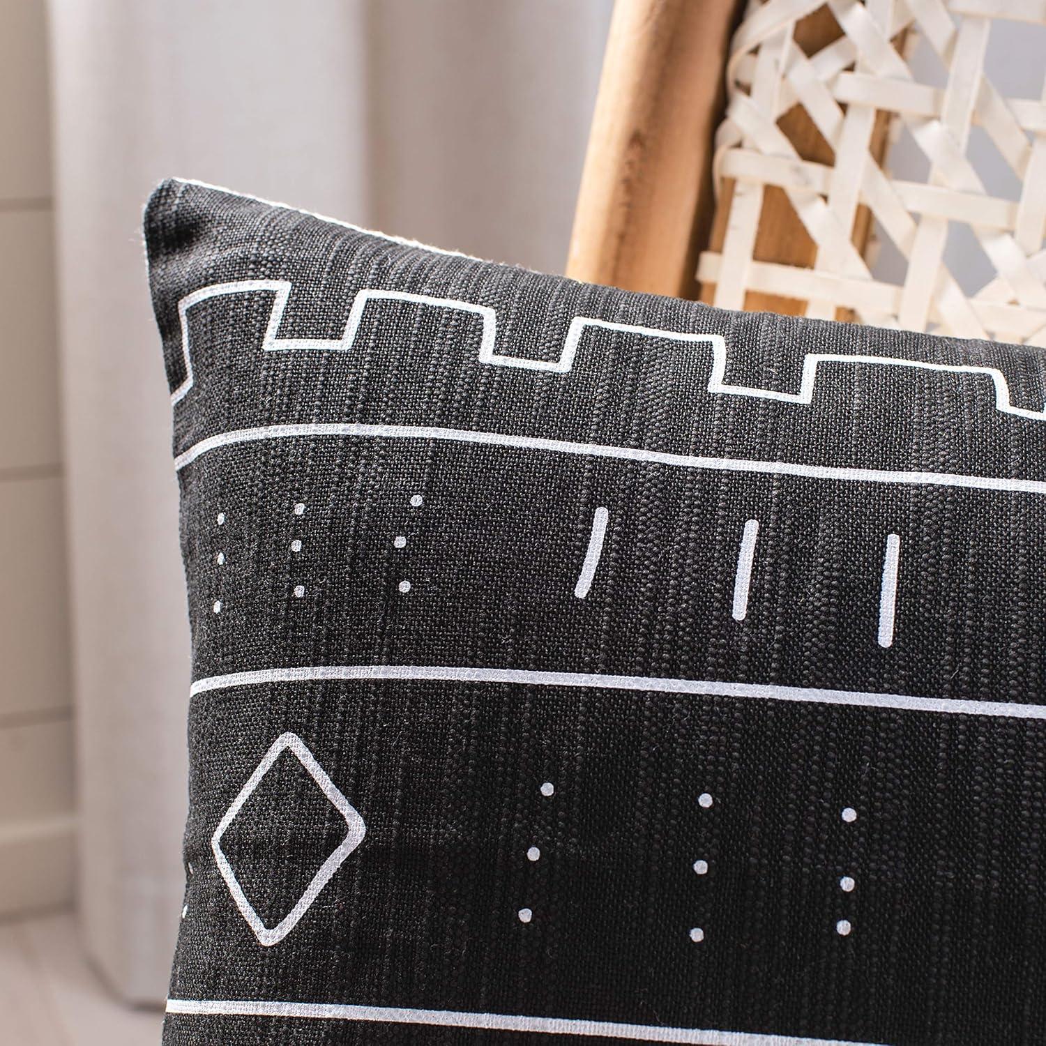 Bardon Pillow - Black/White - 12"X20" - Safavieh