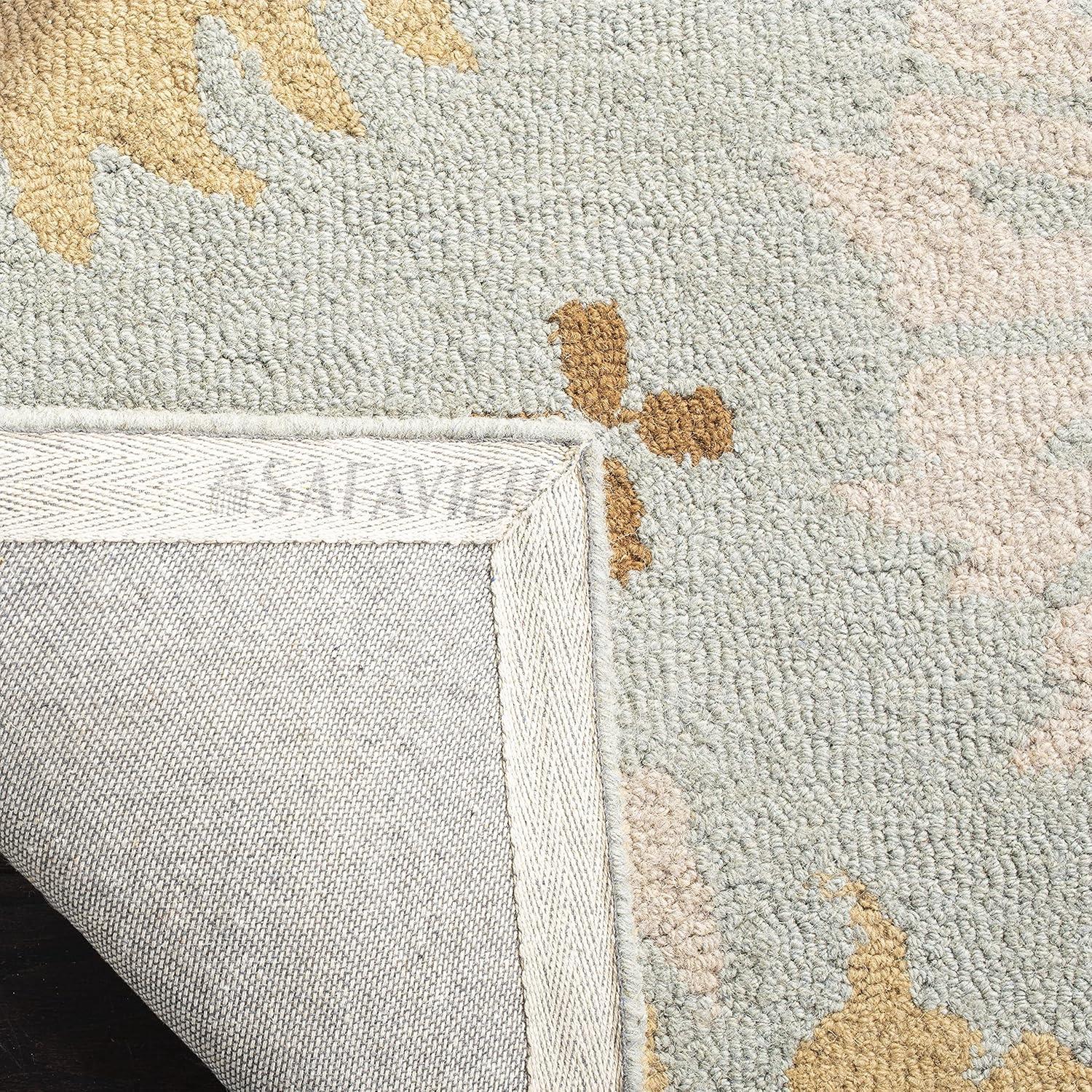 SAFAVIEH Blossom Maris Floral Medallion Wool Area Rug, Blue/Multi, 5' x 8'