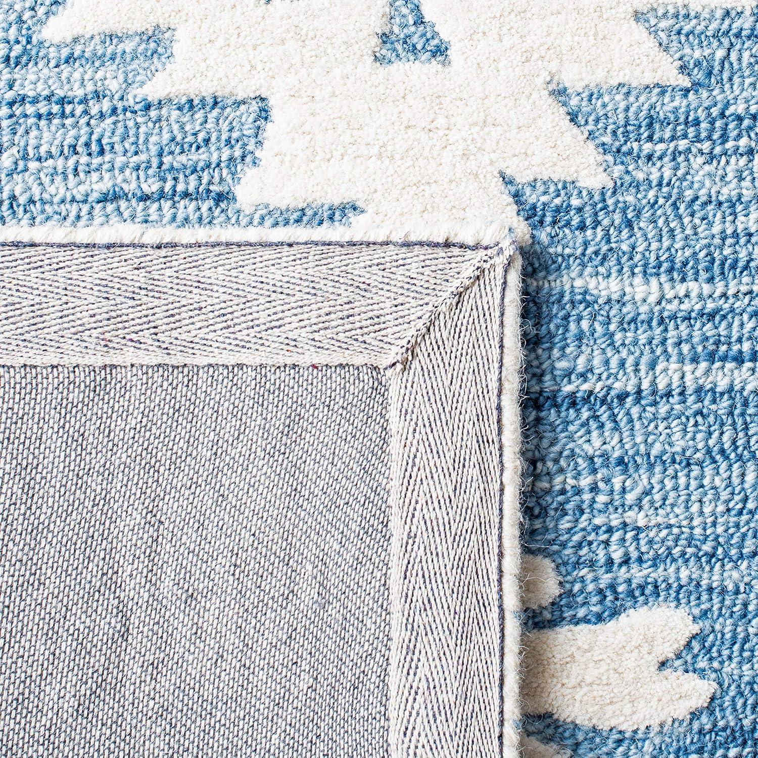 Aspen APN550 Hand Tufted Indoor Runner Rug - Blue/Ivory - 2'3"x9' - Safavieh