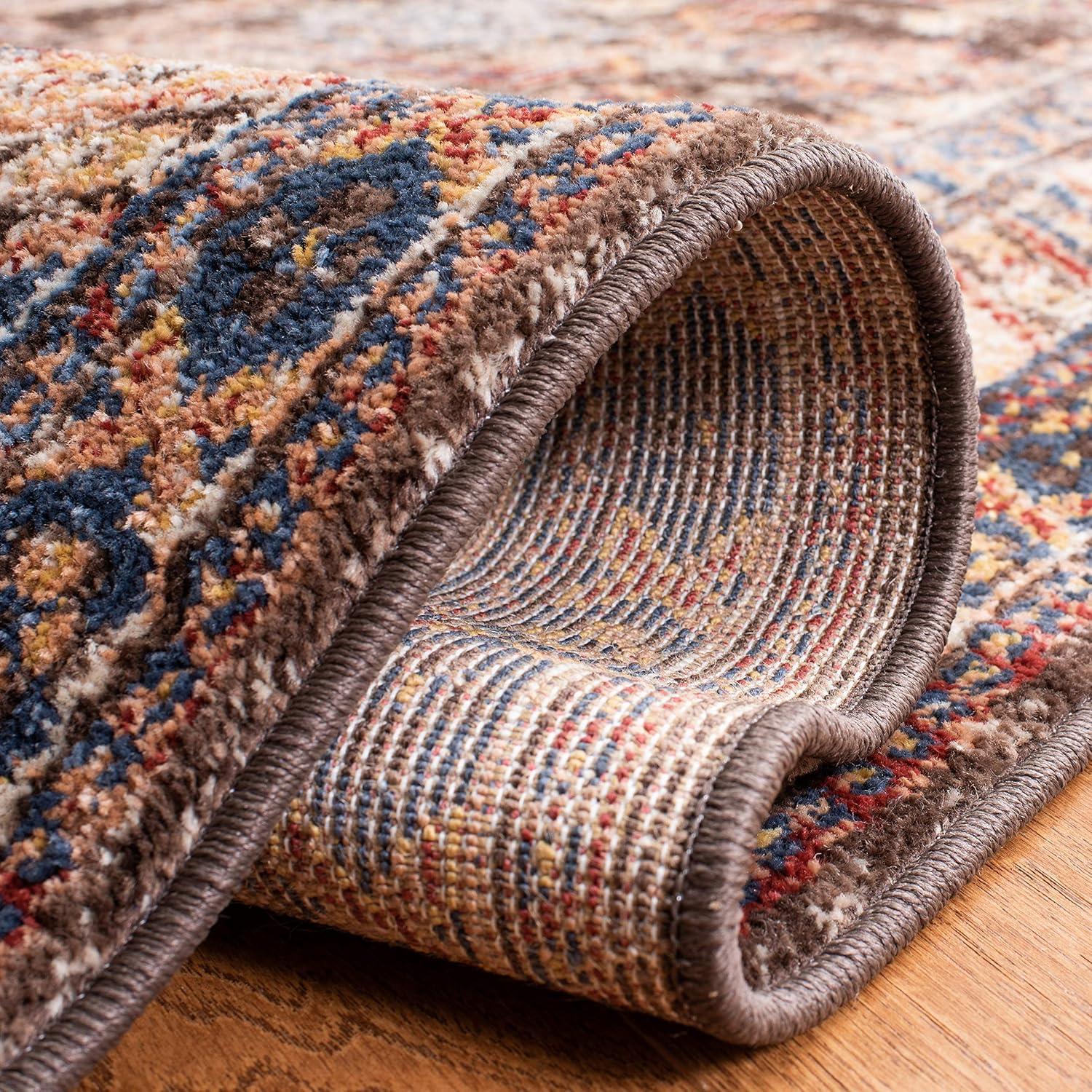 Bijar BIJ653 Power Loomed Indoor Area Rug - Brown/Ivory - 6'7"x9' - Safavieh