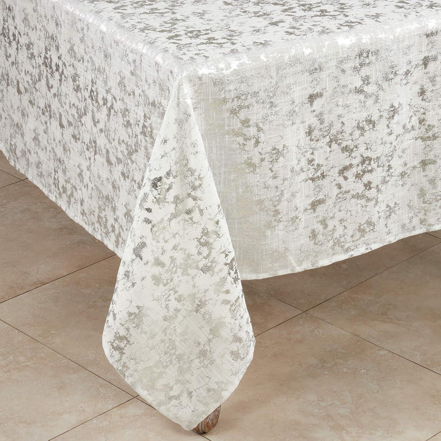 Saro Lifestyle Foil Print Tablecloth