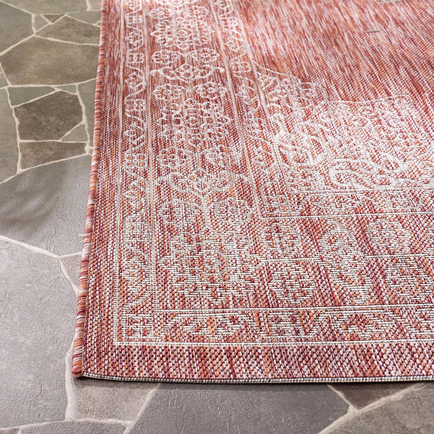Courtyard CY8232 Power Loomed Indoor/Outdoor Area Rug - Navy/Ivory - 4'x5'7" - Safavieh.