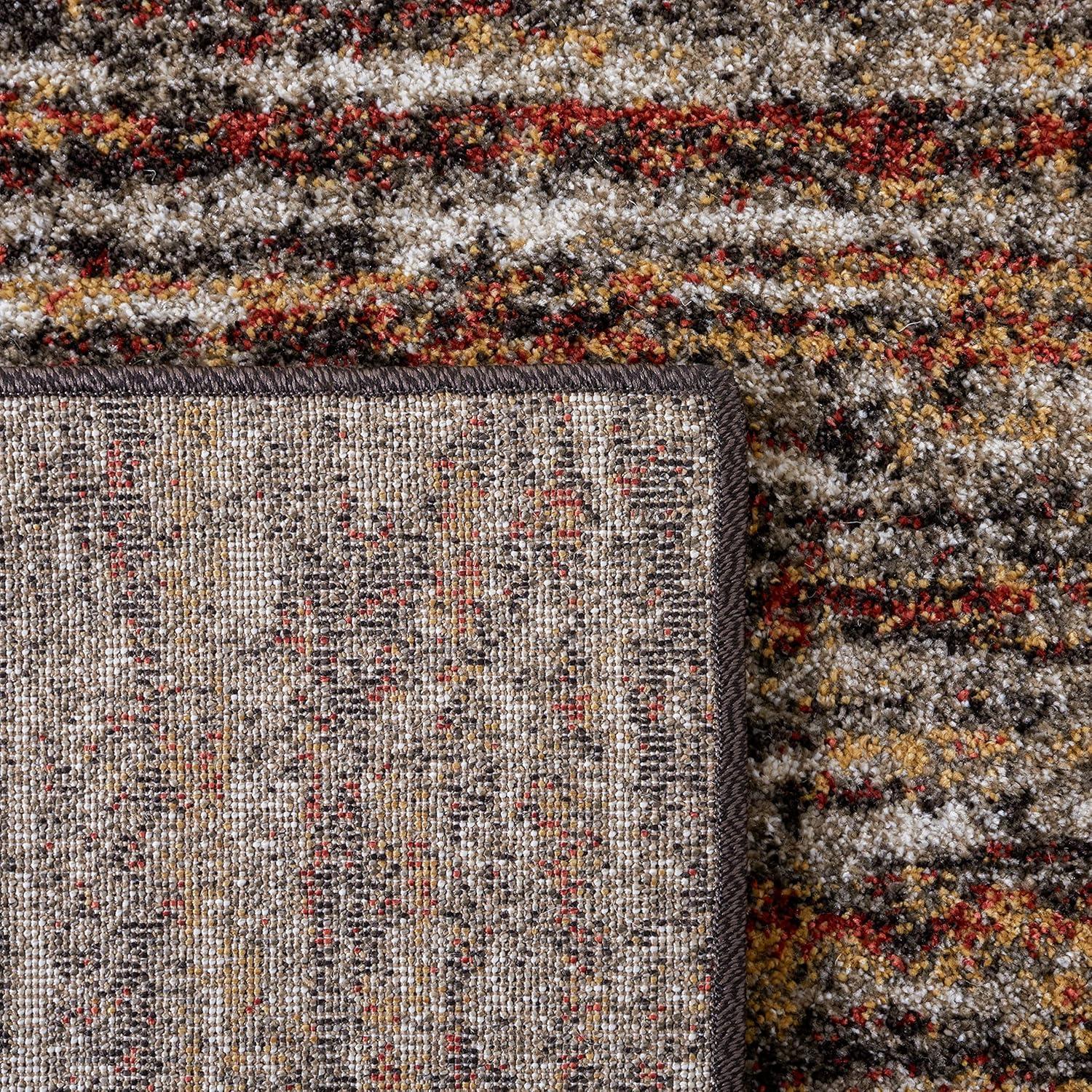Retro RET2133 Power Loomed Indoor Accent Rug - 4'x6' - Ivory/Grey - Safavieh