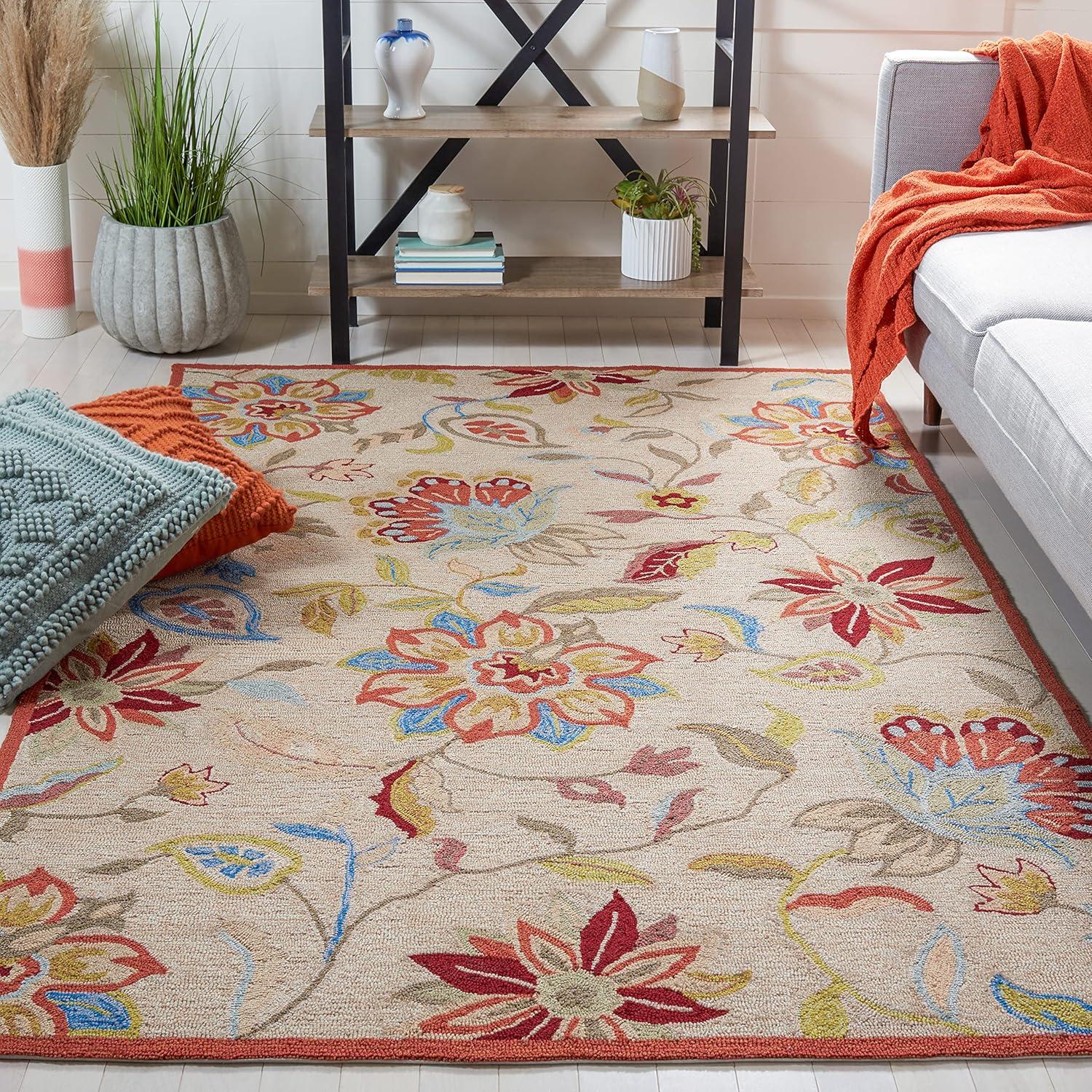 Four Seasons FRS435 Hand Hooked Area Rug  - Safavieh