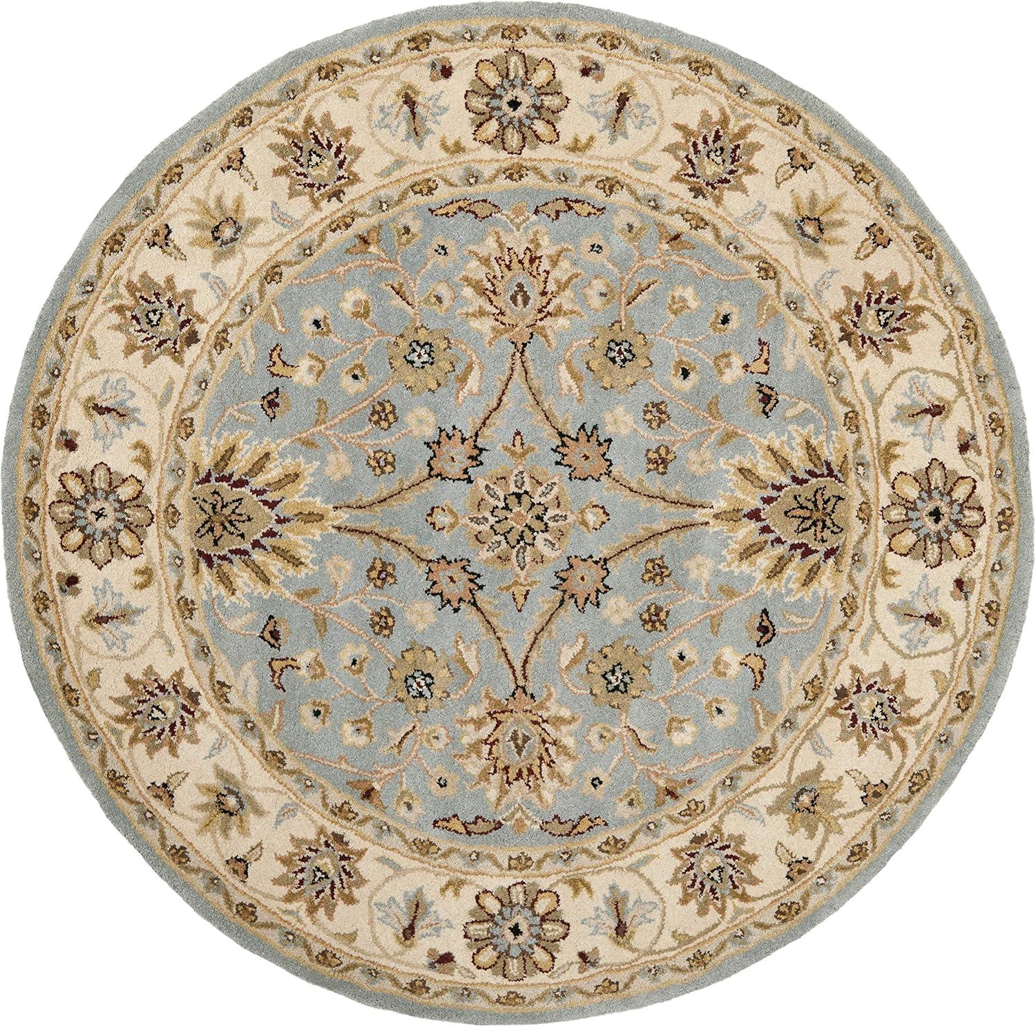 SAFAVIEH Antiquity Beaumont Oriental Area Rug, Light Blue/Ivory, 6' x 6' Round