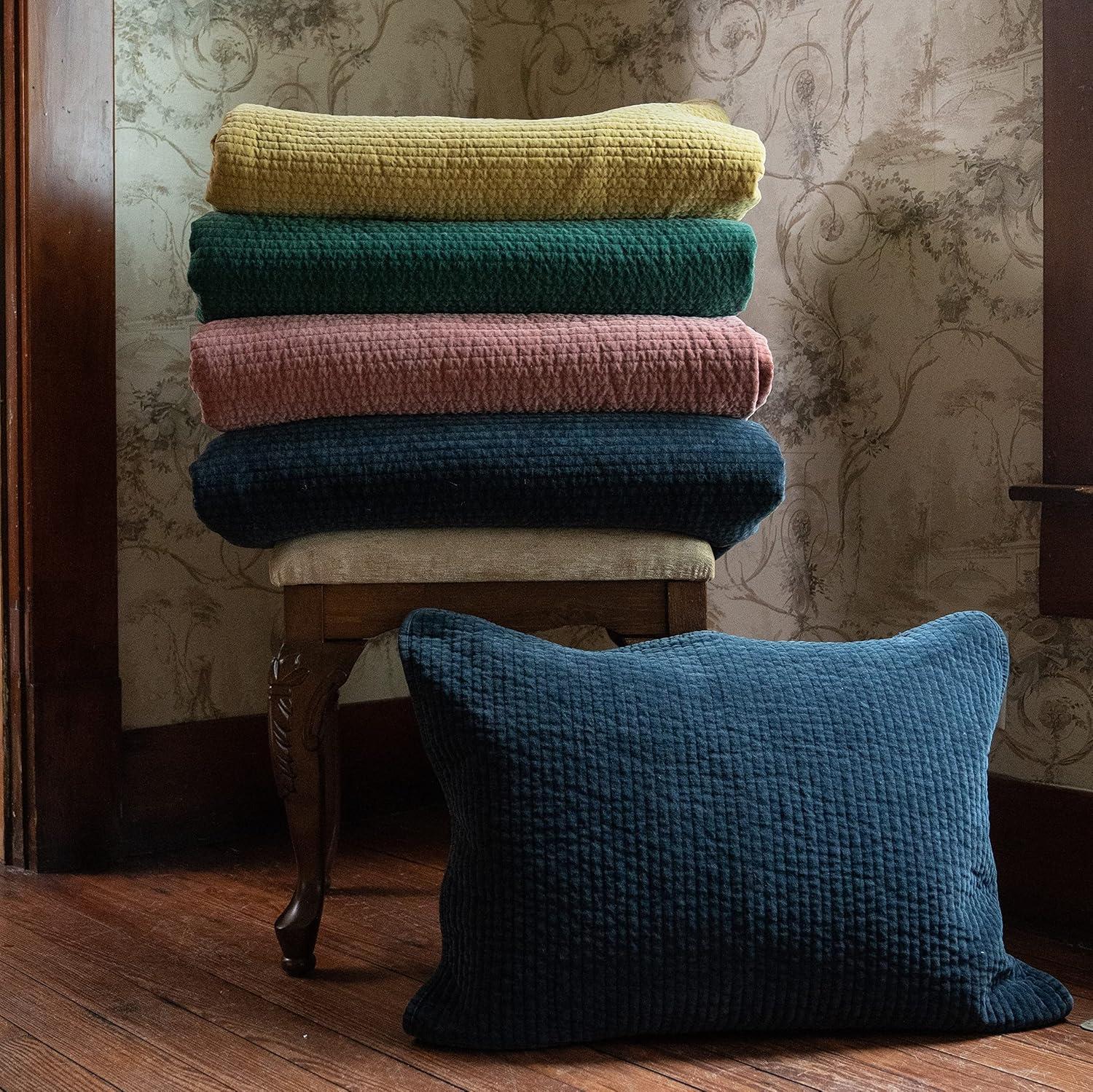 Stonewashed Cotton Velvet Quilt, Grey, Full/Queen