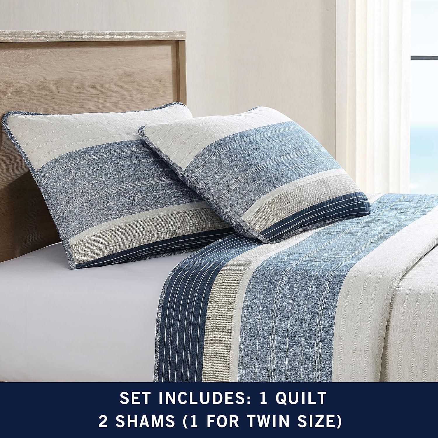 Nautica Ridgeport Cotton Reversible Quilt Set