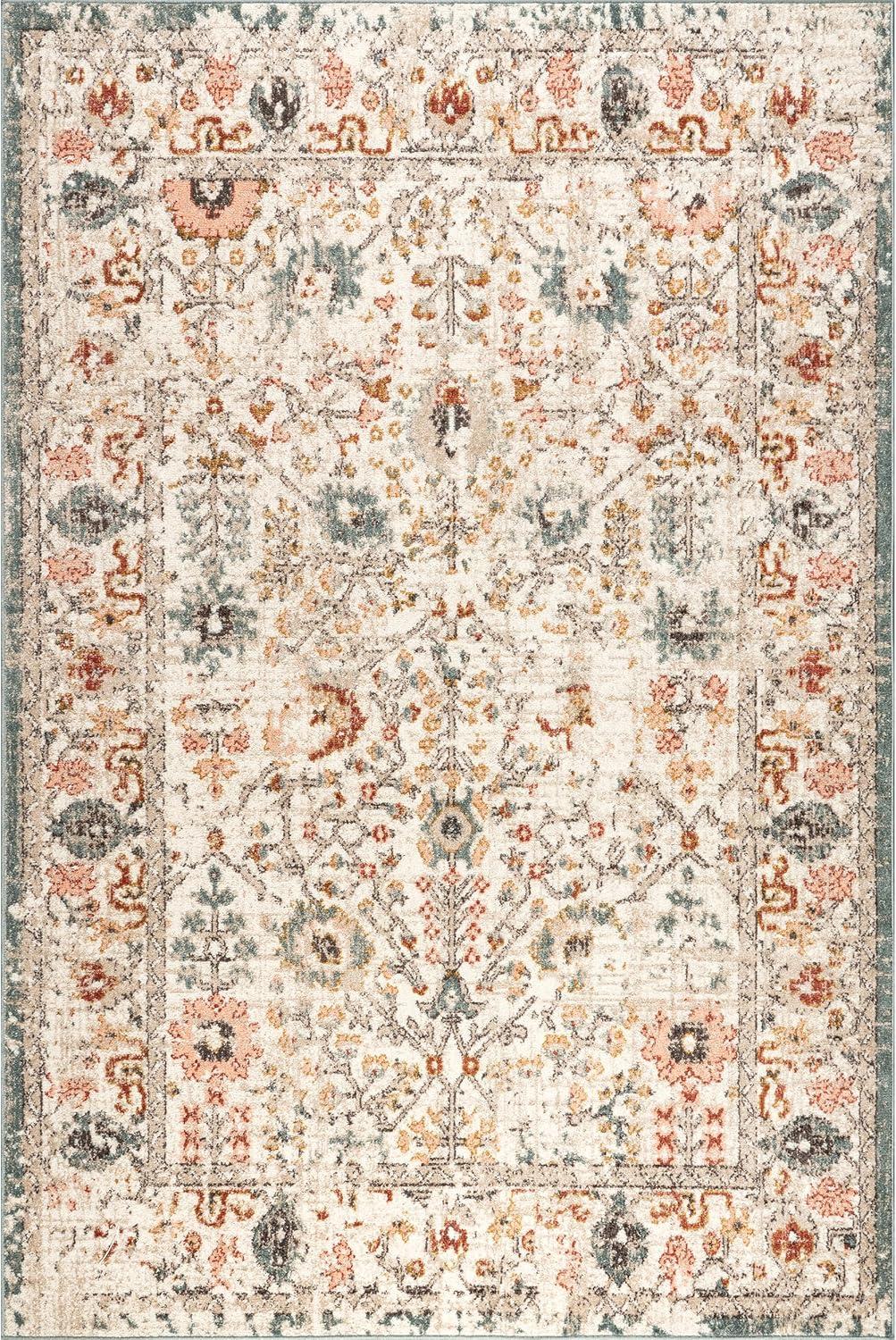 Nuloom Lenore Floral & Paisley 9x12 Indoor Area Rug for Living Room Bedroom Dining Room Kitchen, Beige/Multicolor
