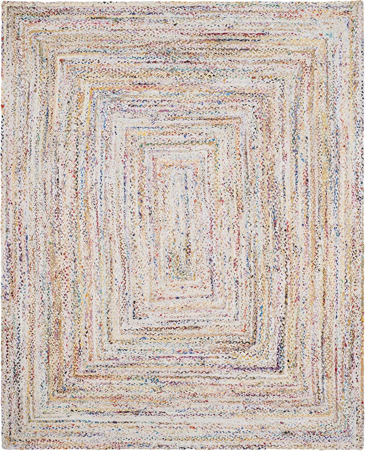 Braided BRD210 Hand Woven Area Rug - Ivory/Multi - 8'x10' - Safavieh.