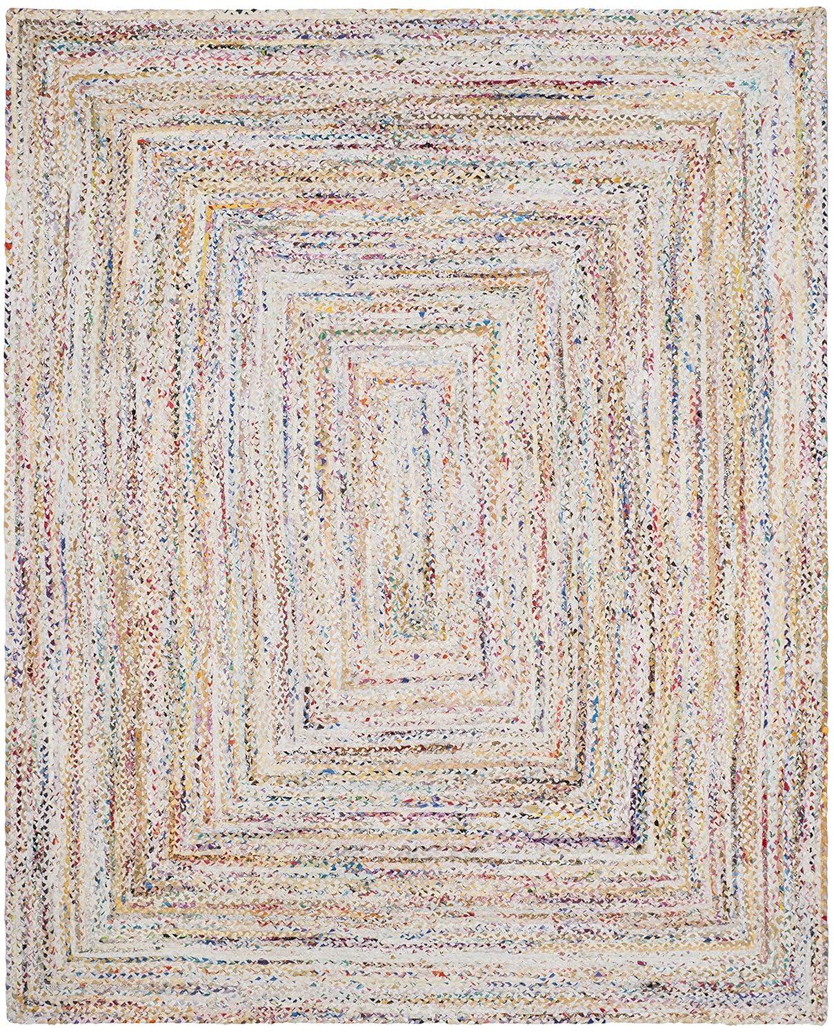 Braided BRD210 Hand Woven Area Rug - Ivory/Multi - 8'x10' - Safavieh.