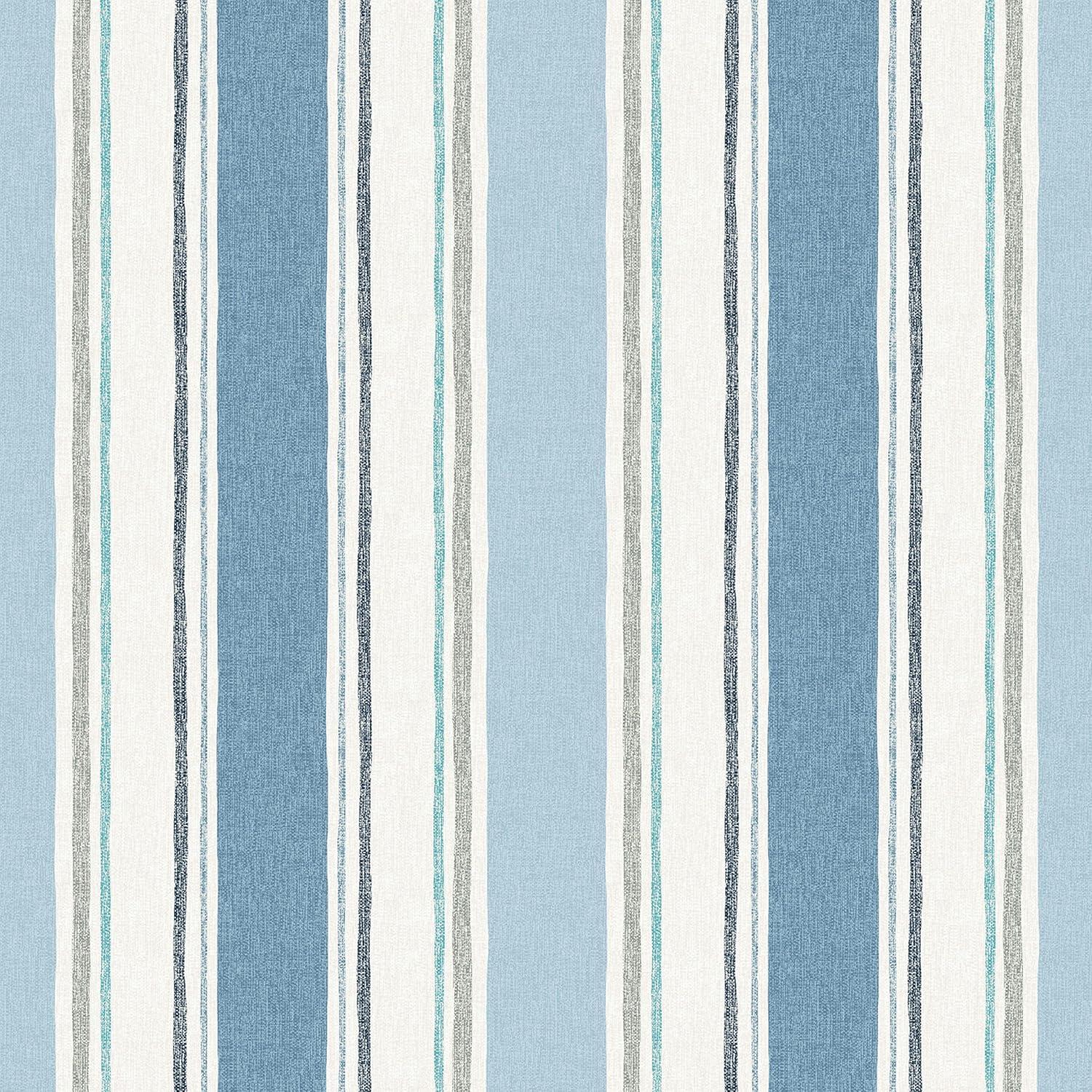 ARDEN Outdoor Loveseat Cushion Set, 48 x 24, Water repellent, Fade Resistant, Cushion Set for Couch, Bench, and Swing, French Blue Linen Stripe