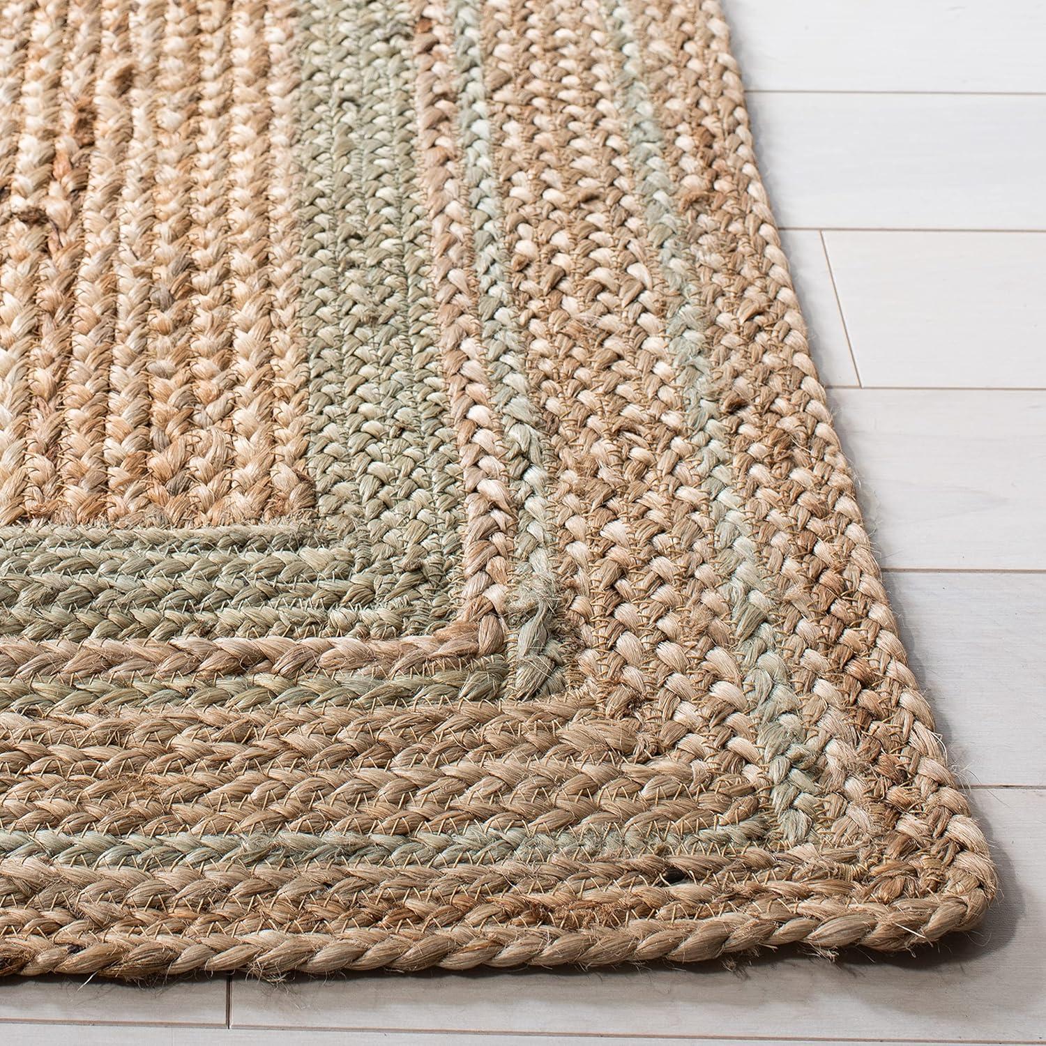 SAFAVIEH Natural Fiber Ariana Bordered Area Rug, Green/Natural, 4' x 6'
