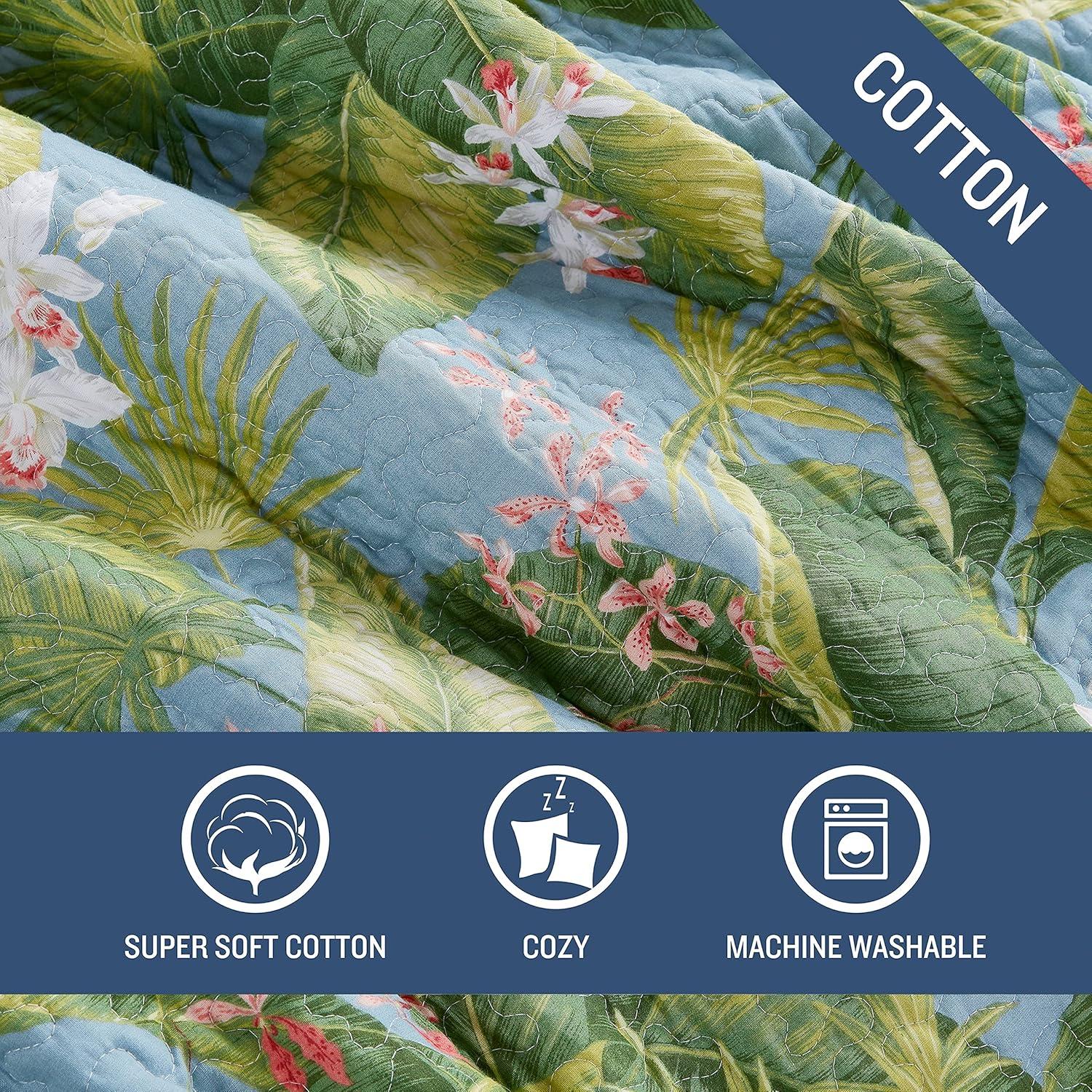 Blue Sky Cotton Twin Reversible Quilt Set