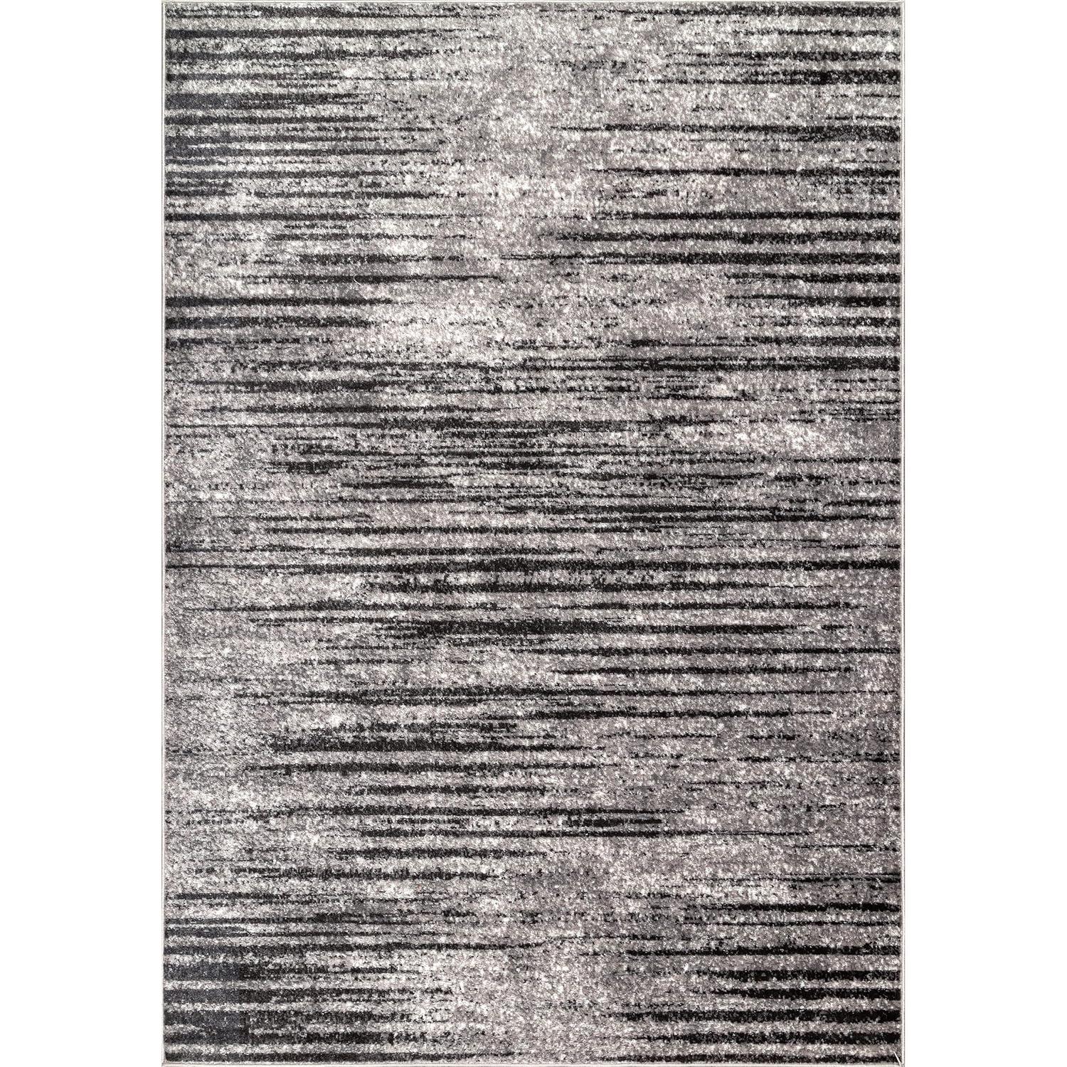 Nuloom Elsa Striped 2x3 Accent Indoor Area Rug for Living Room Bedroom Dining Room Entryway Kitchen, Grey/Ivory