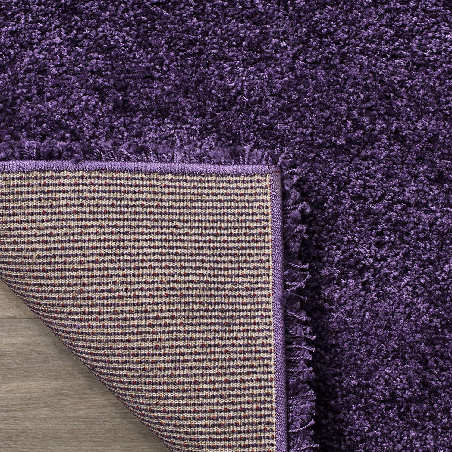 Milan Shag SG180 Power Loomed Indoor Area Rug - Purple - 5'1"x5'1" - Safavieh