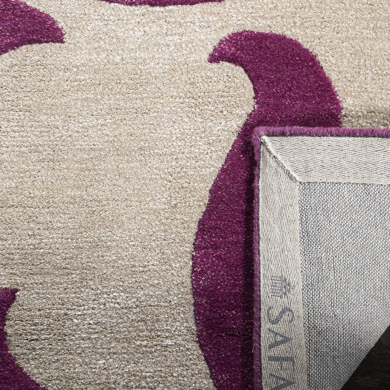 Soho SOH841 Hand Tufted Accent Rug - Purple/Beige - 2'x3' - Safavieh.