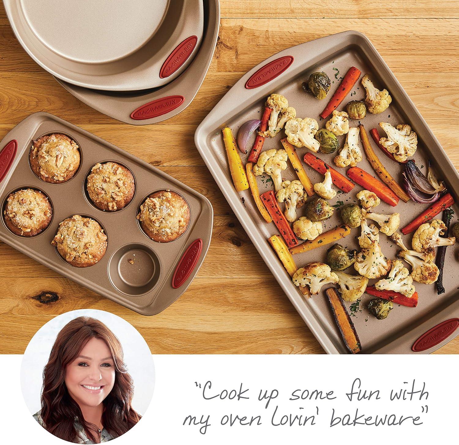 Rachael Ray Cucina Nonstick Baking Pans / Bakeware Set, 4 Piece