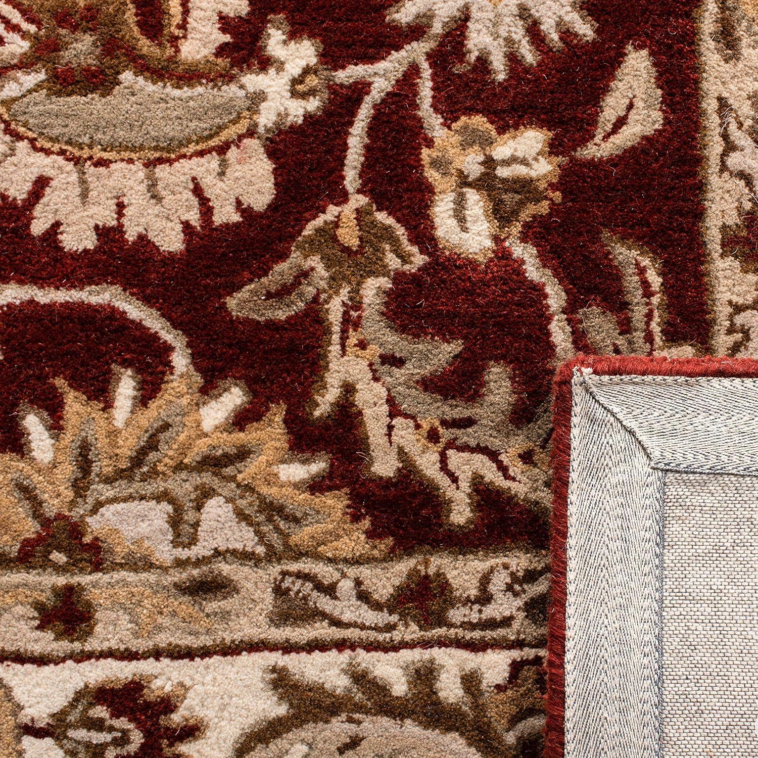 Royalty ROY244 Hand Tufted Area Rug - Red/Ivory - 7'x7' - Safavieh.