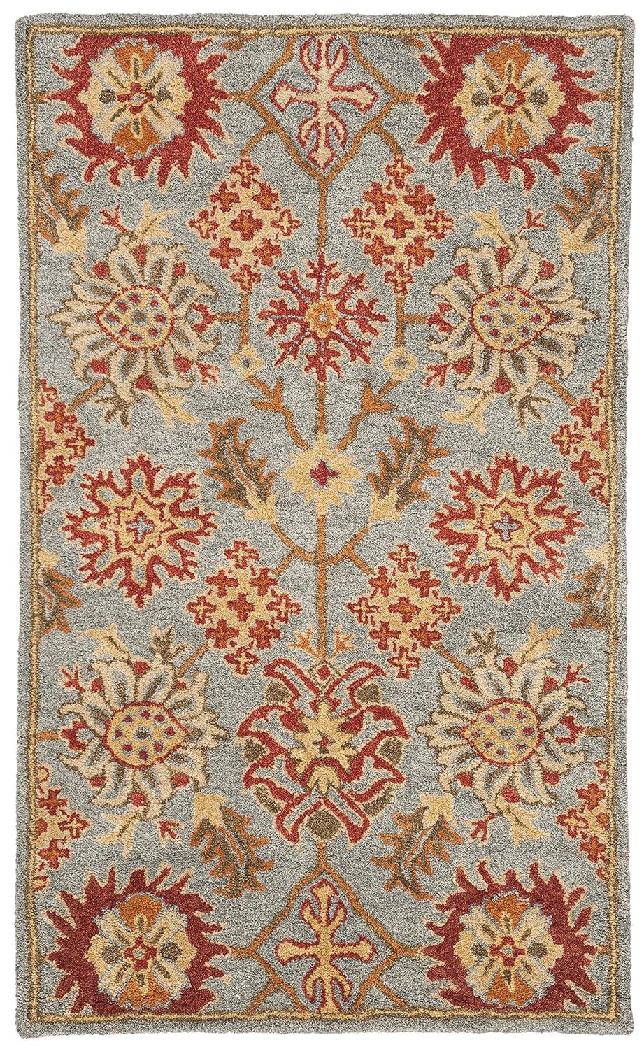 Heritage HG420 Hand Tufted Area Rug - Charcoal/Multi - 3'x5' - Safavieh.