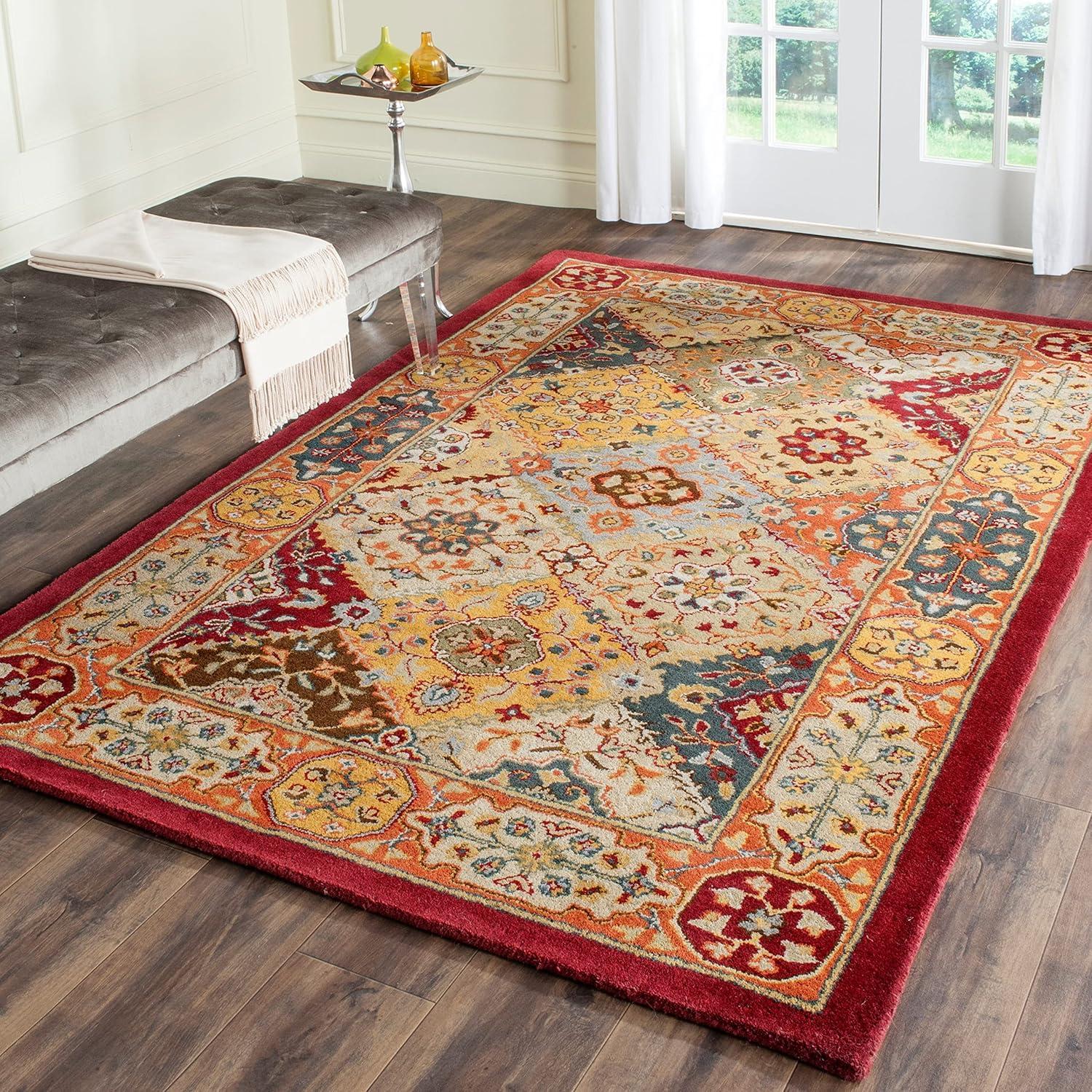 SAFAVIEH Heritage Regius Traditional Wool Area Rug, Multi/Red, 12' x 15'