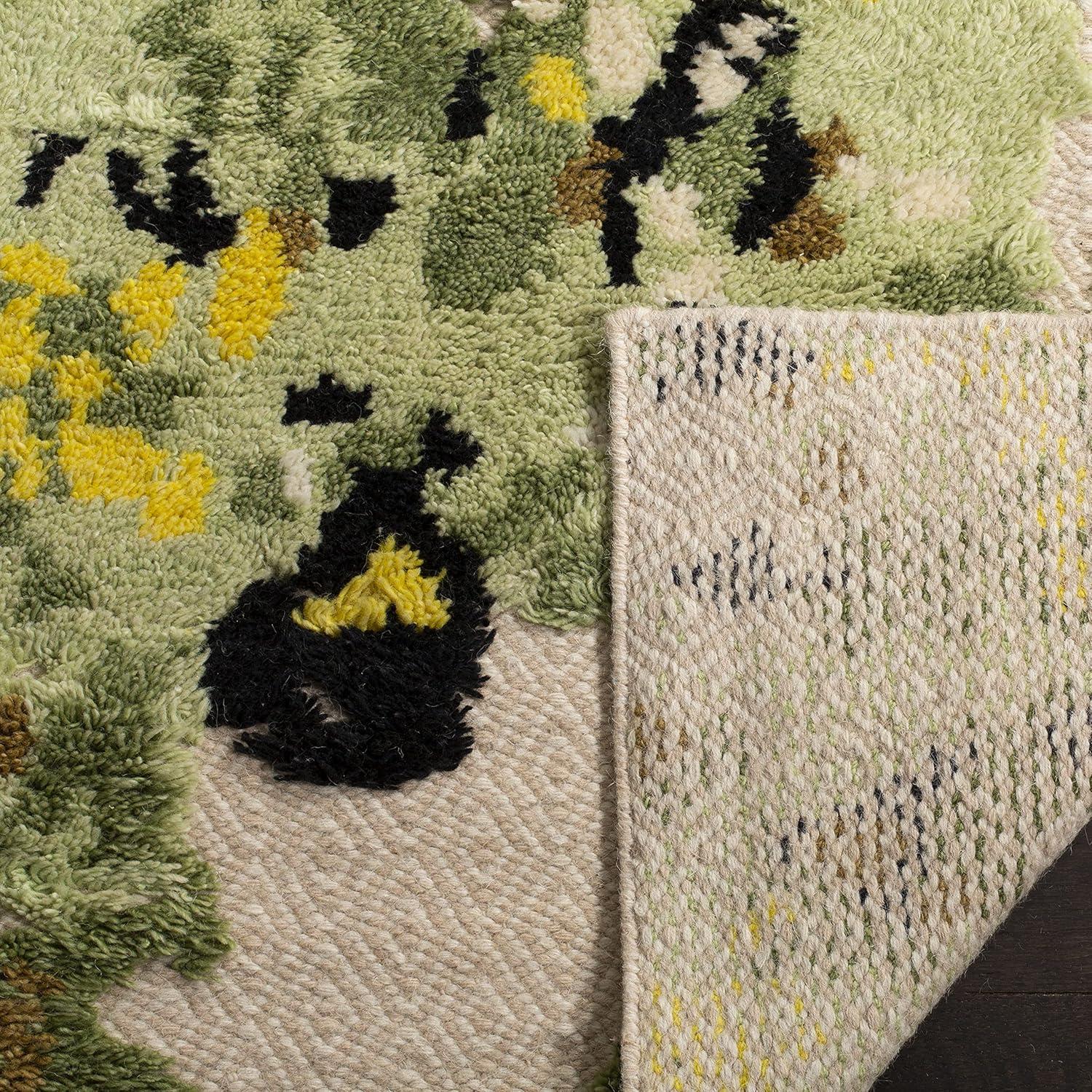 SAFAVIEH Kenya Lorraine Abstract Area Rug, Green/Beige, 9' x 12'