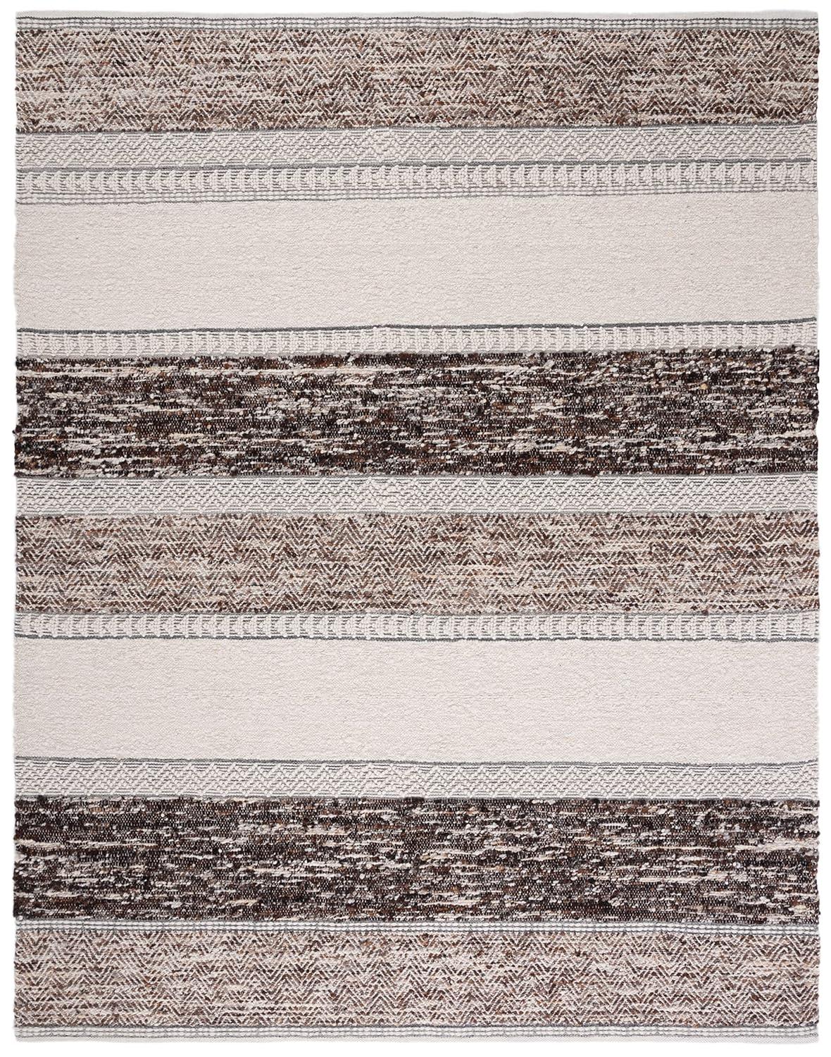 Pante Macassar Southwestern Hand-Woven Cotton/Wool Brown/Ivory/Black Area Rug