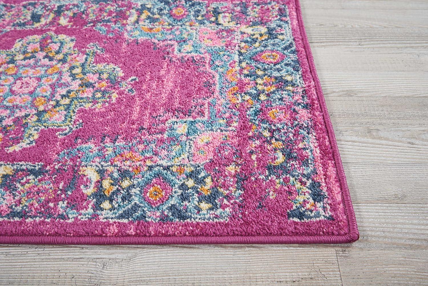 Nourison Passion Medallion Bohemian Indoor Rug Fuchsia 1'10" x 2'10"