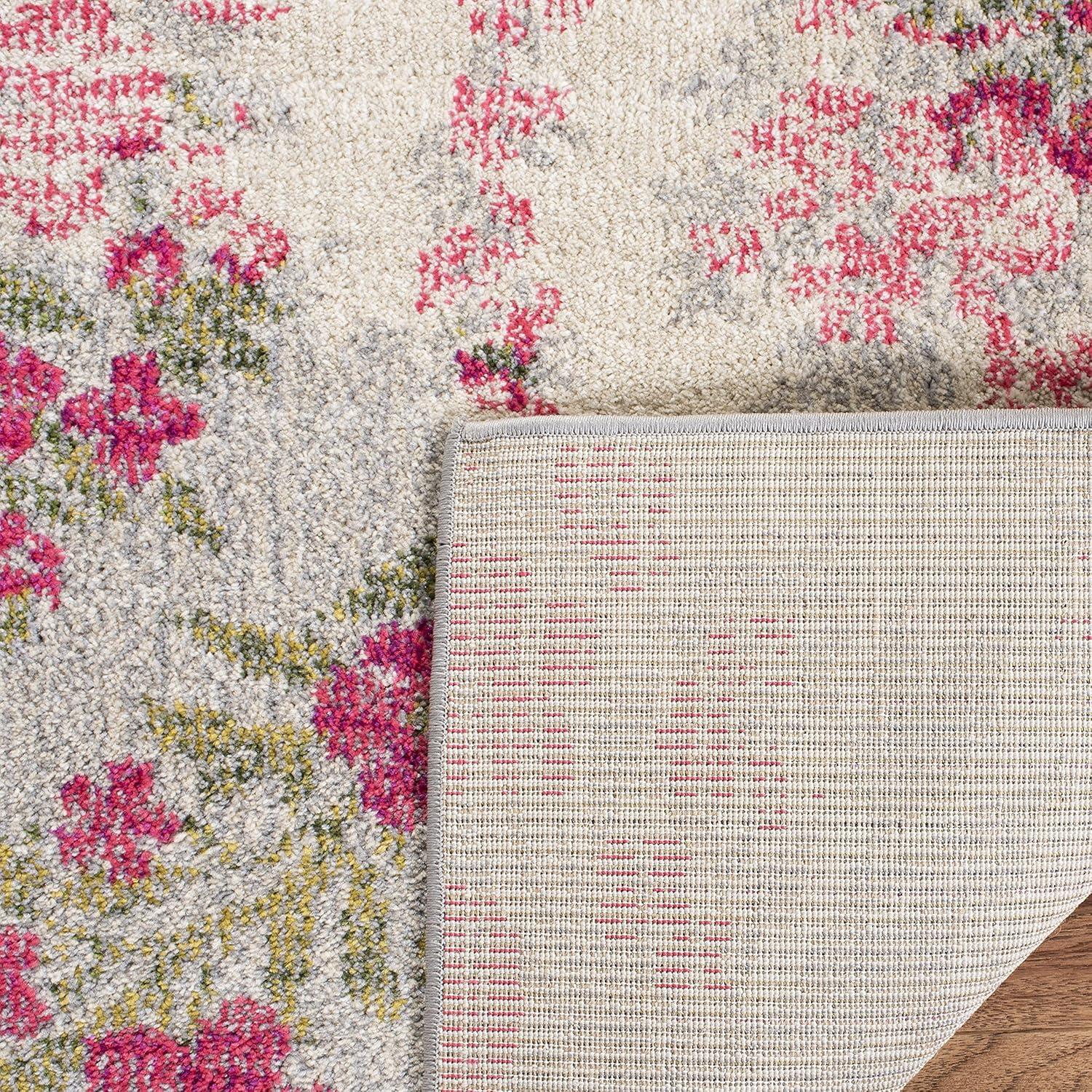 Monaco MNC205 Power Loomed Indoor Area Rug - Ivory/Pink - 8'x11' - Safavieh.