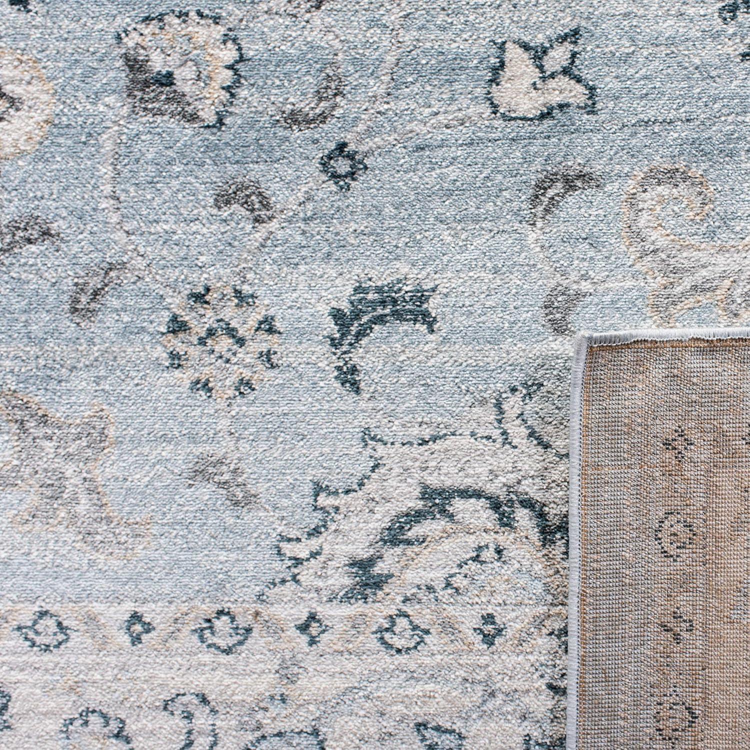 SAFAVIEH Isabella Kiana Oriental Area Rug, Light Blue/Cream, 6'7" x 9'