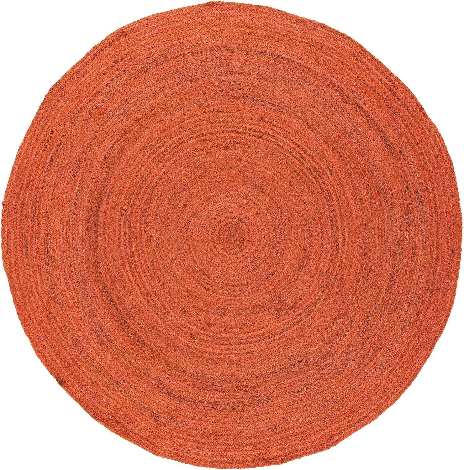 August Grove® Parkington Vintage Leather Hand Woven Jute Solid Color Rug