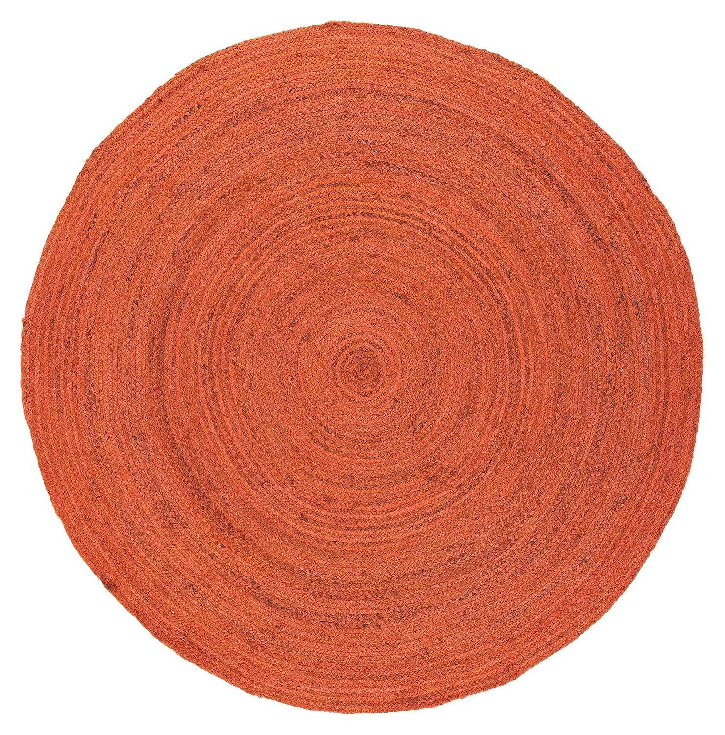 August Grove® Parkington Vintage Leather Hand Woven Jute Solid Color Rug