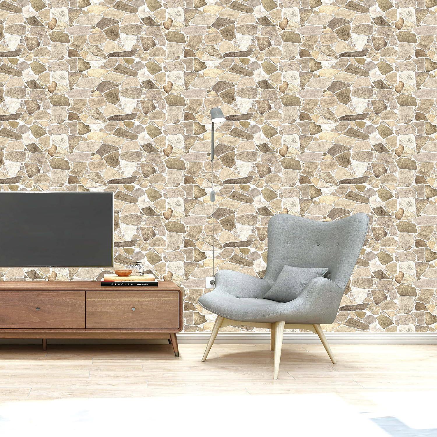 Adarrion Retro-Art 3D Wall Panels | Wild Stone | 38.7" x 25" | 33.59 sq.ft