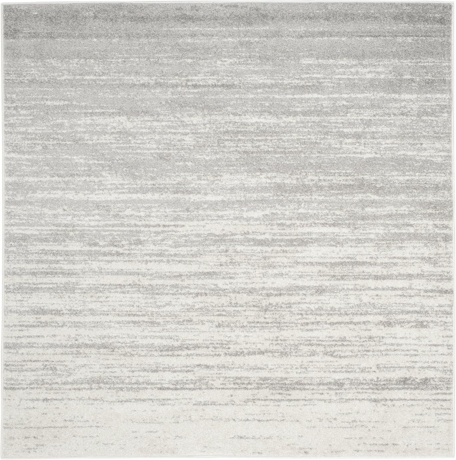 Adirondack ADR113 Machine Made Indoor Area Rug - Ivory/Silver - 8'x8' - Safavieh