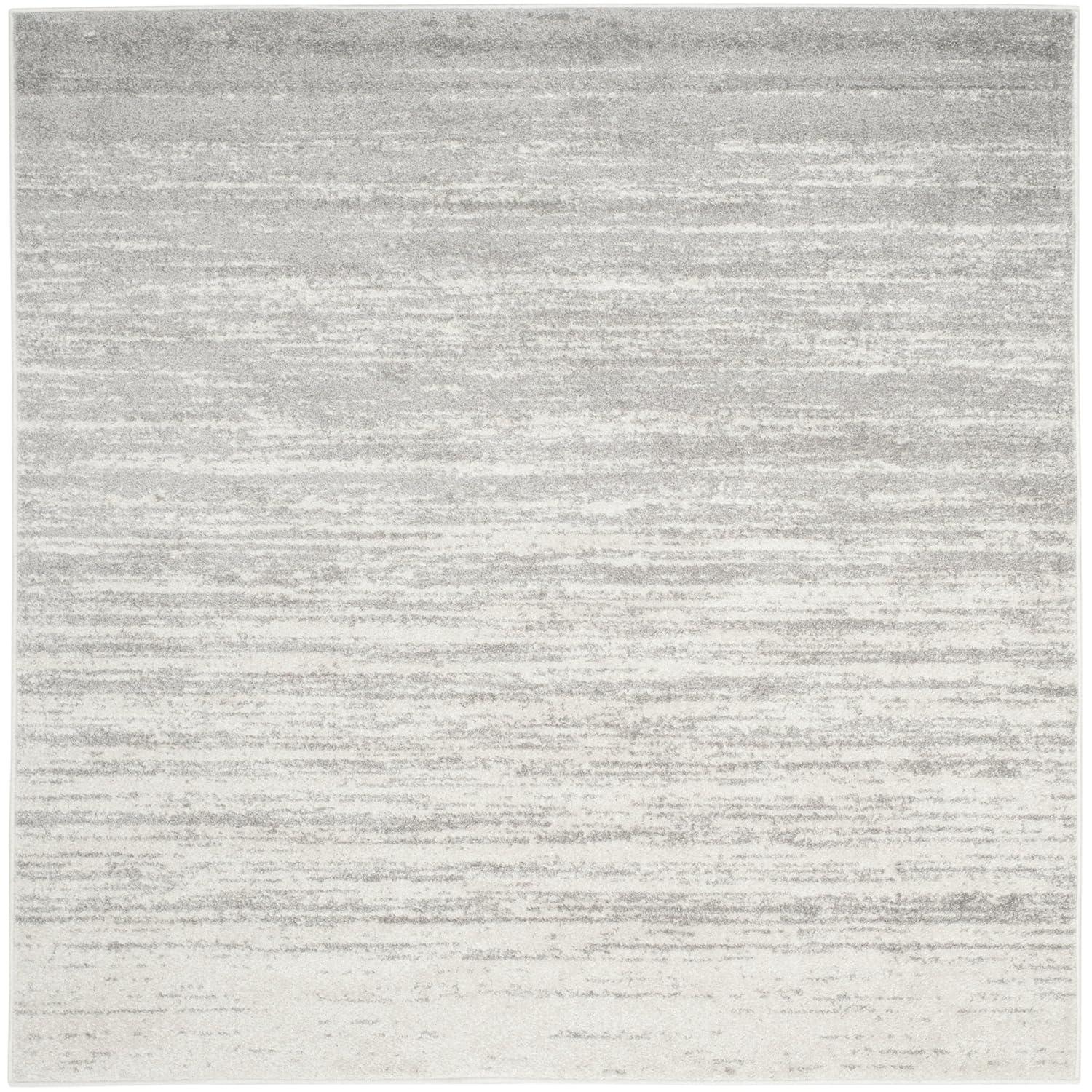 Adirondack ADR113 Machine Made Indoor Area Rug - Ivory/Silver - 8'x8' - Safavieh
