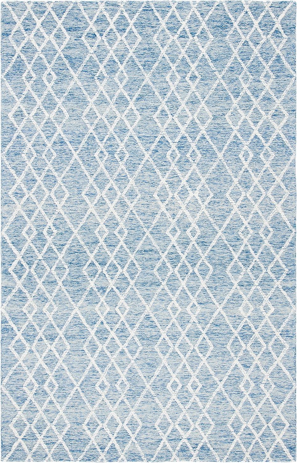 SAFAVIEH Metro Jenny Diamond Area Rug, Blue/Ivory, 4' x 6'