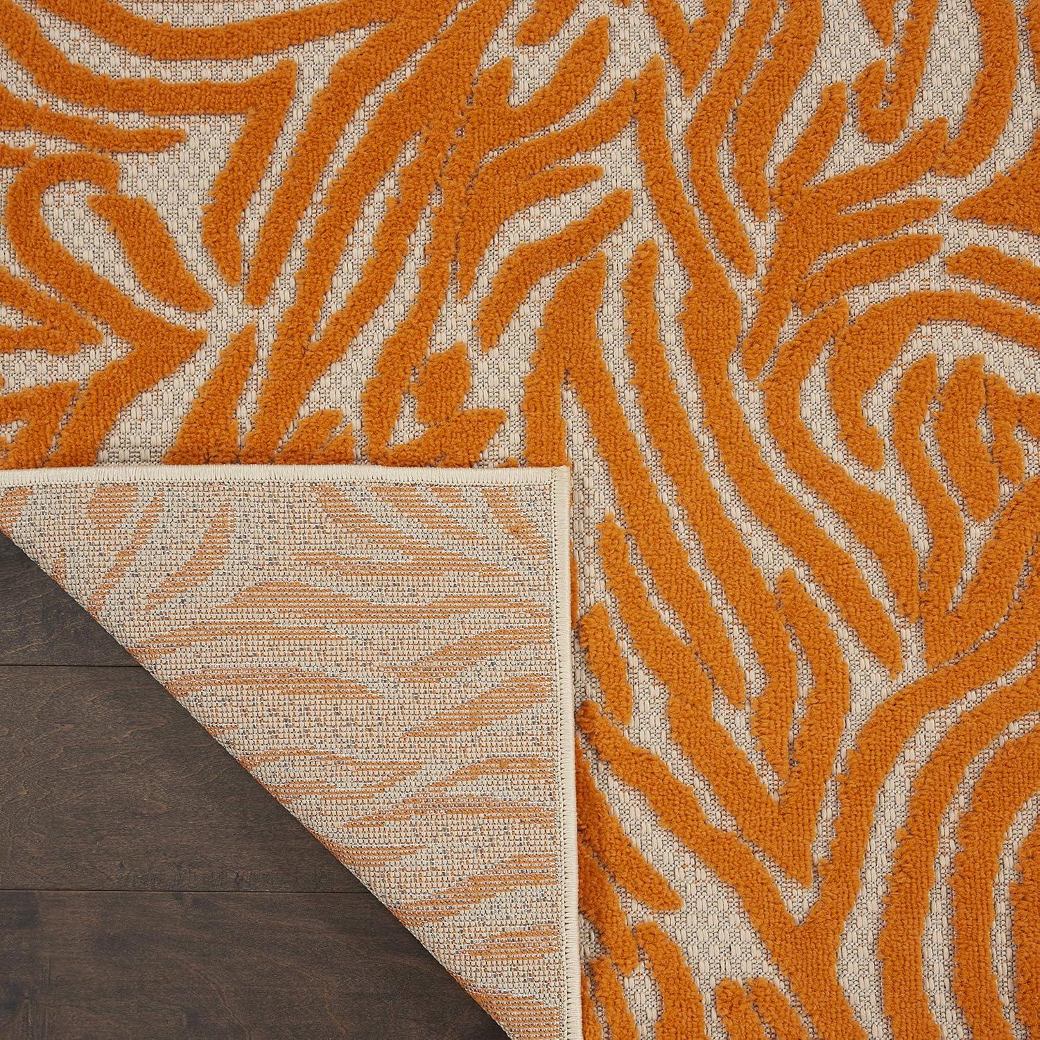 Nourison Aloha Vibrant Zebra Indoor/Outdoor Area Rug Orange 2'8" x 4'