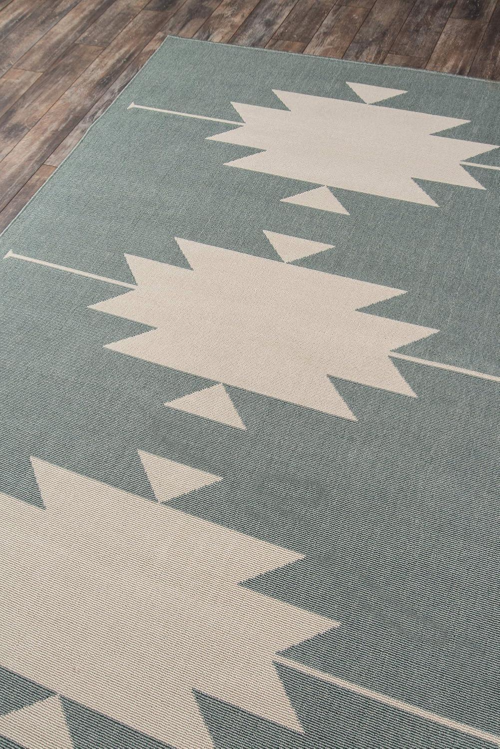 Genesis Southwestern Charcoal/Cream Indoor / Outdoor Area Rug