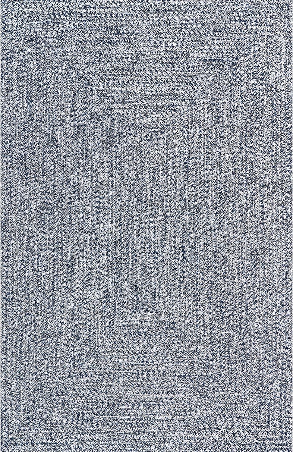 nuLOOM Wynn Braided Indoor/Outdoor Navy 3' x 5' Casual Area Rug