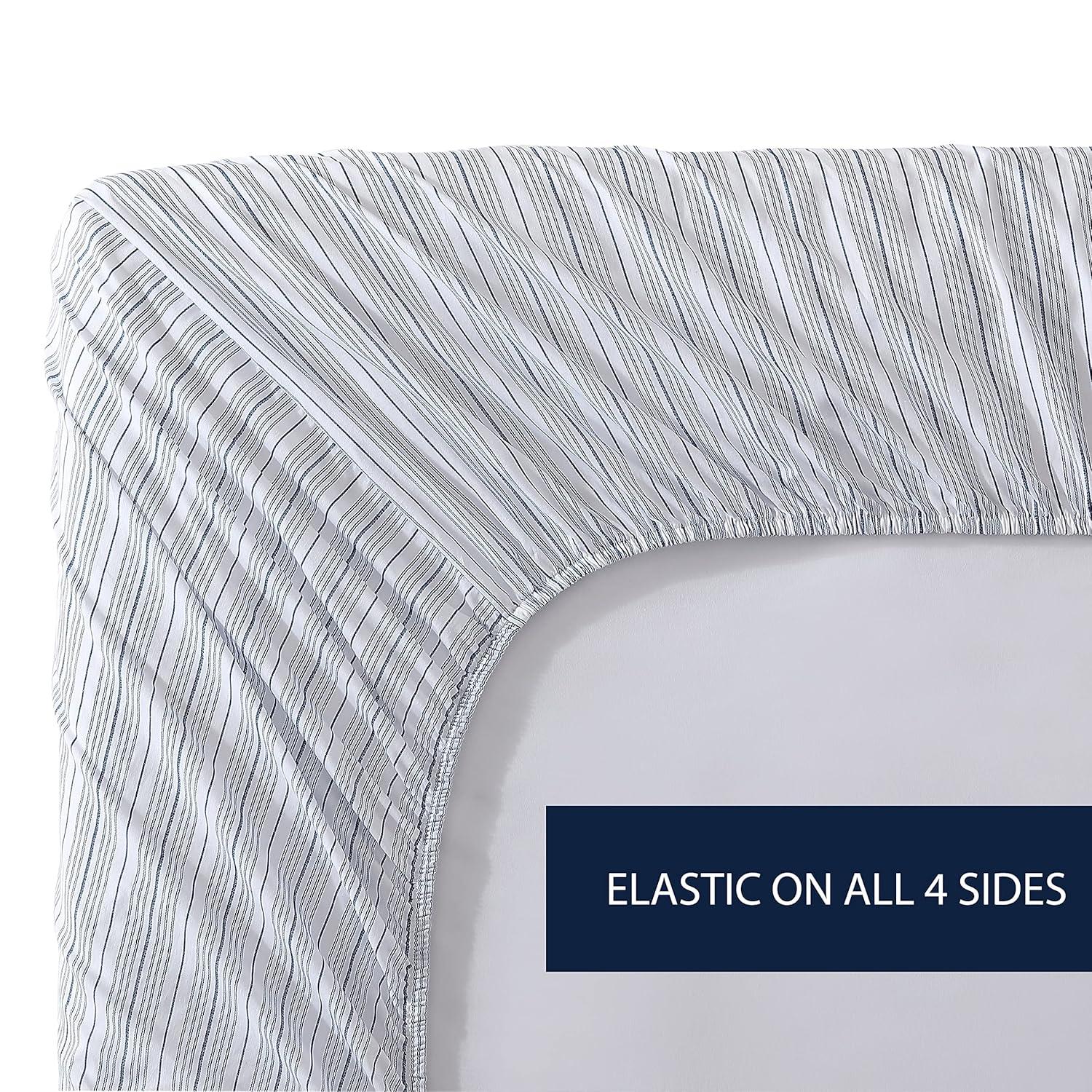 Nautica Nautica Percale Cotton Fully Elastic Fitted Sheet