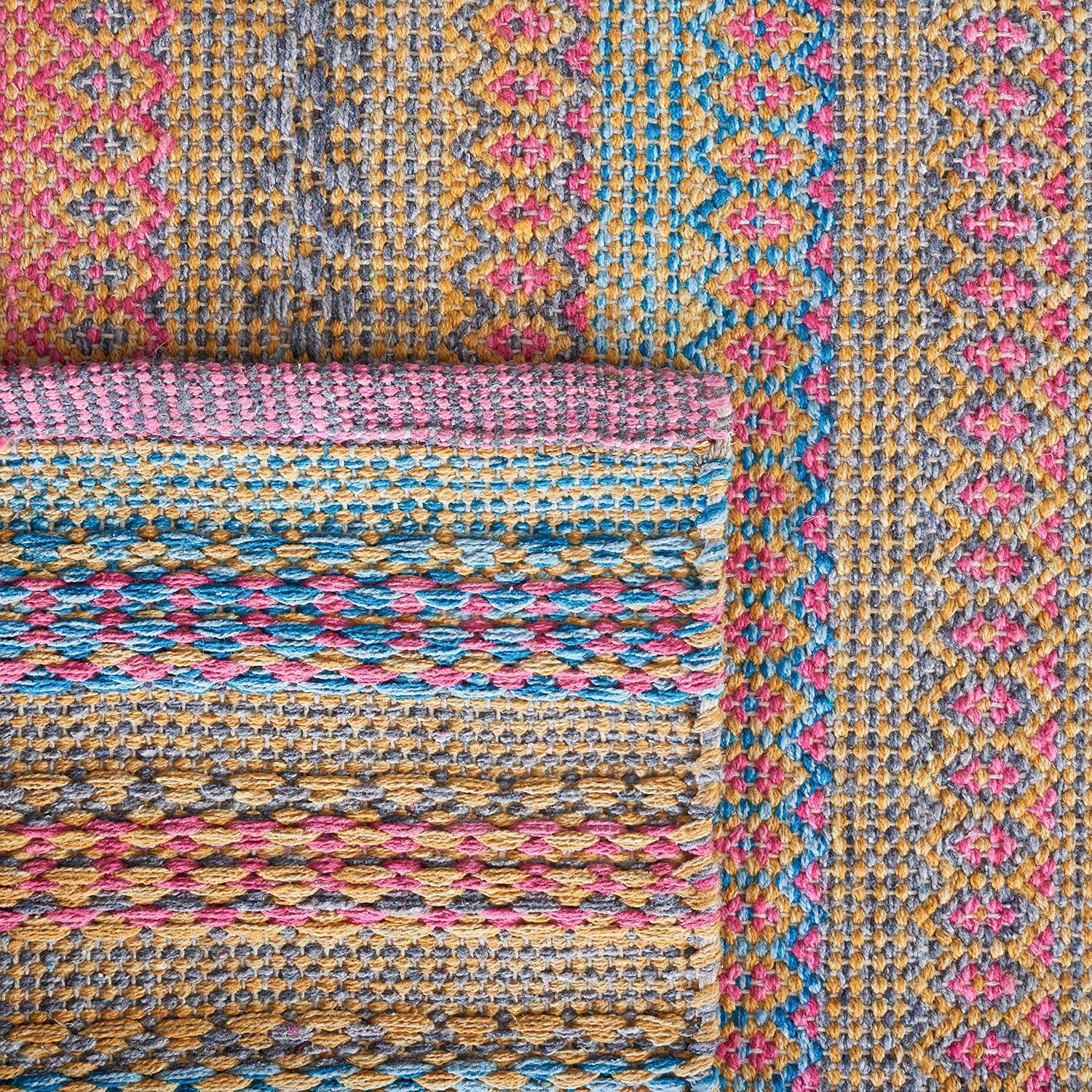 Kilim KLM475 Hand Woven Area Rug - Pink/Blue - 6'x9' - Safavieh.