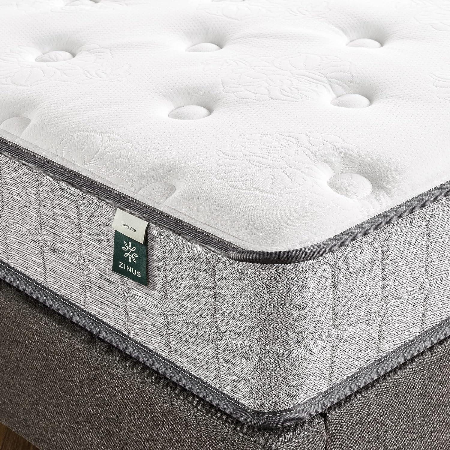 Zinus Zinus 8” Medium Comfort Support Cooling Gel Hybrid Mattress
