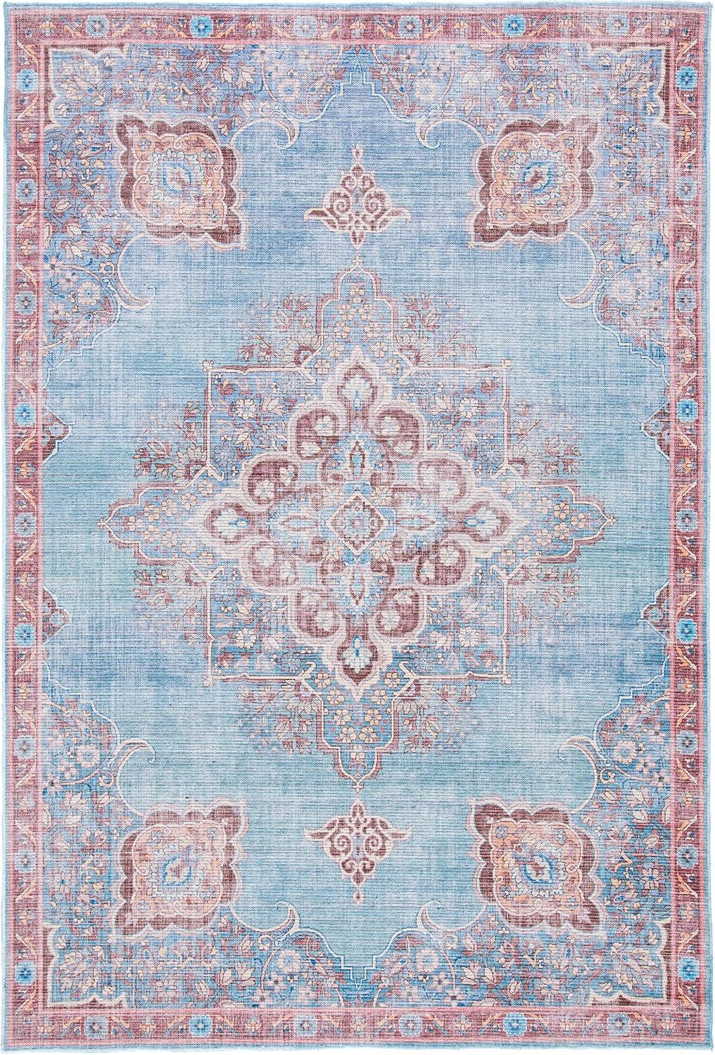 Serapi Transitional Vintage Blue & Brown Area Rug - 5'3" x 7'6"