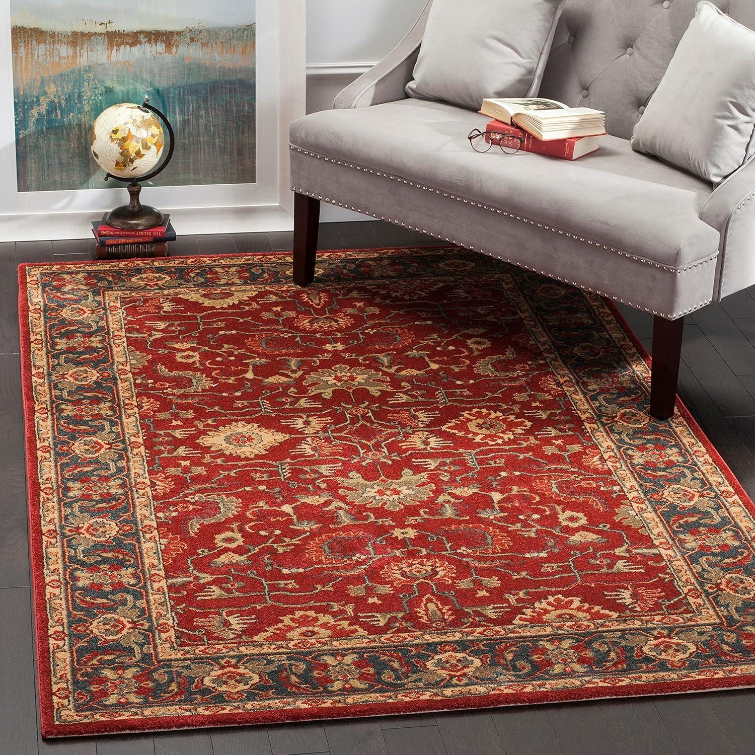 Mahal MAH693 Power Loomed Indoor Accent Rug - Red/Navy - 3'x5' - Safavieh