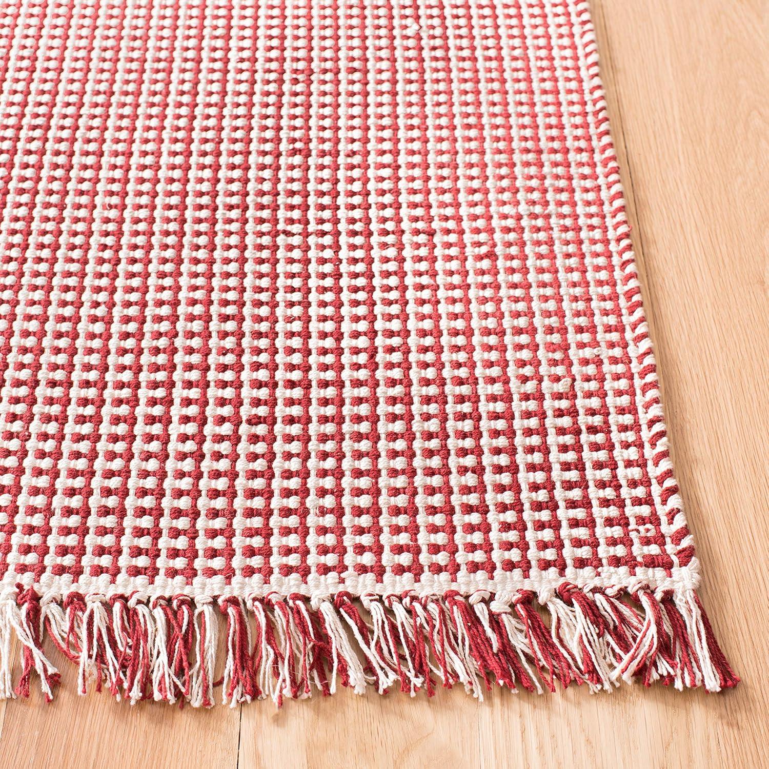Montauk MTK340 Hand Woven Indoor Accent Rug - Ivory/Red - 4'x4' - Safavieh